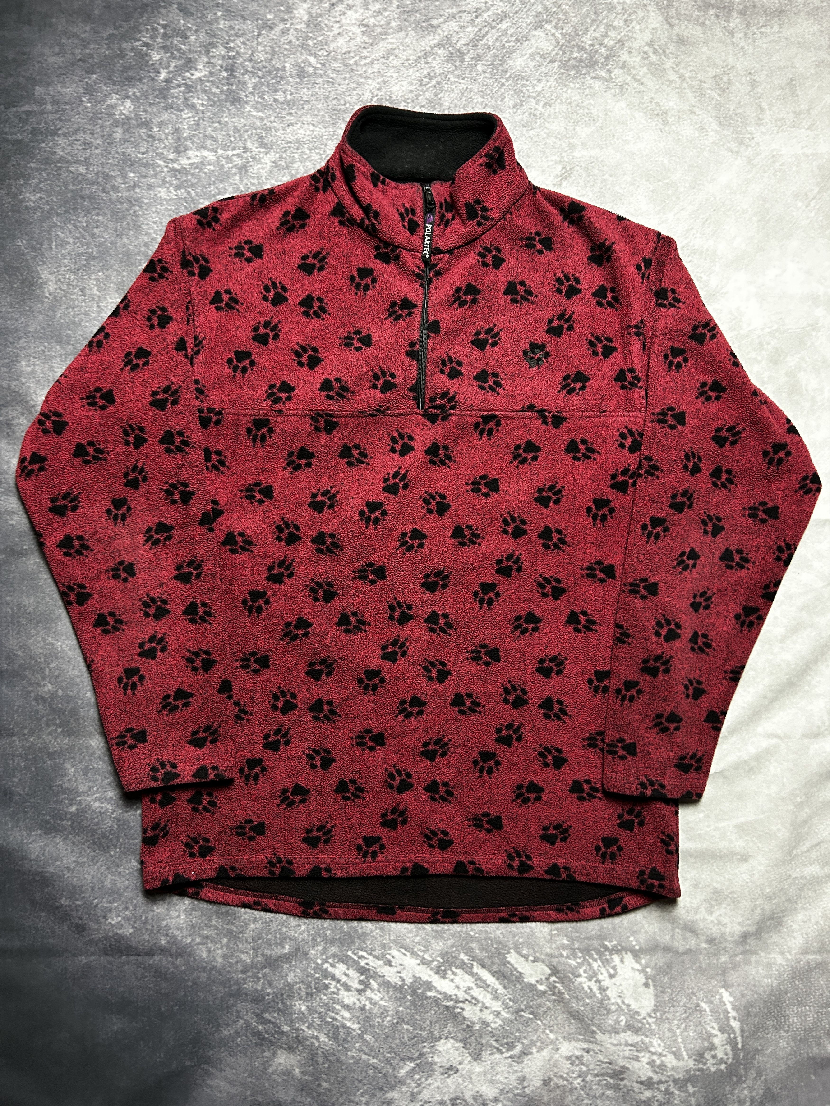 Jack Wolfskin Vintage Jack Wolfskin Polartec Overprint Fleece Jacket Size US XL / EU 56 / 4 - 1 Thumbnail
