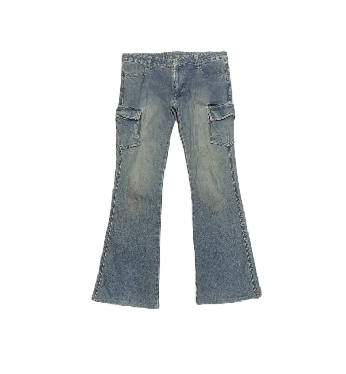 Japanese Brand Vintage Japanese Flare Bootcut Bell Botton Cargo Jeans Size US 32 / EU 48 - 1 Thumbnail