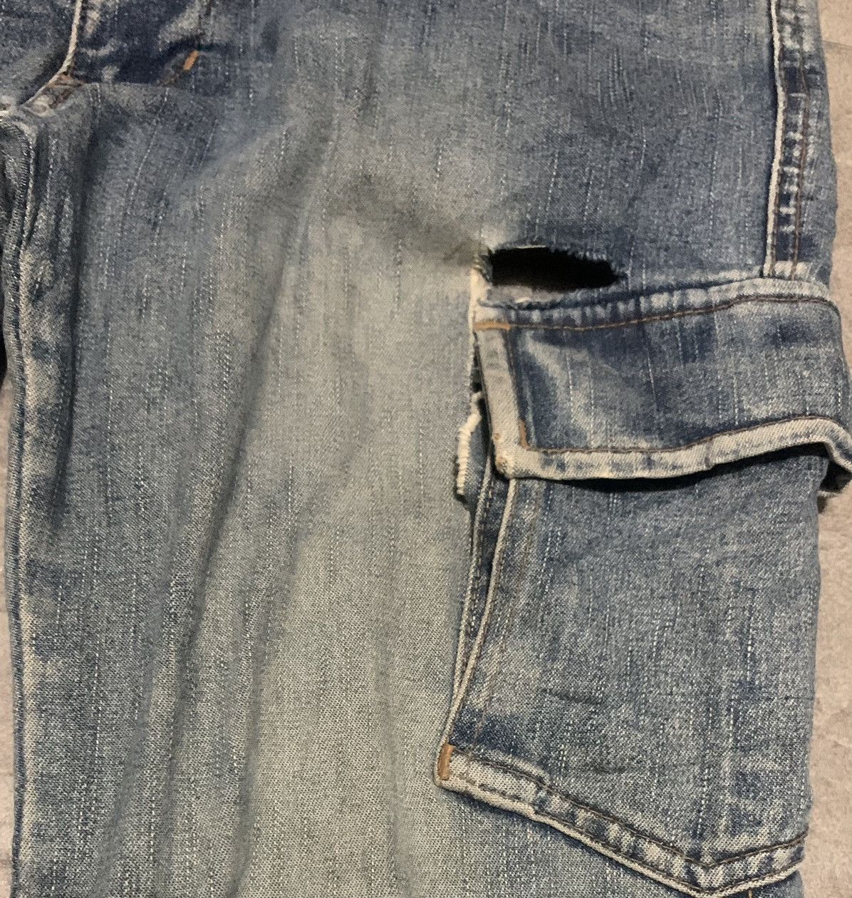Japanese Brand Vintage Japanese Flare Bootcut Bell Botton Cargo Jeans Size US 32 / EU 48 - 4 Thumbnail