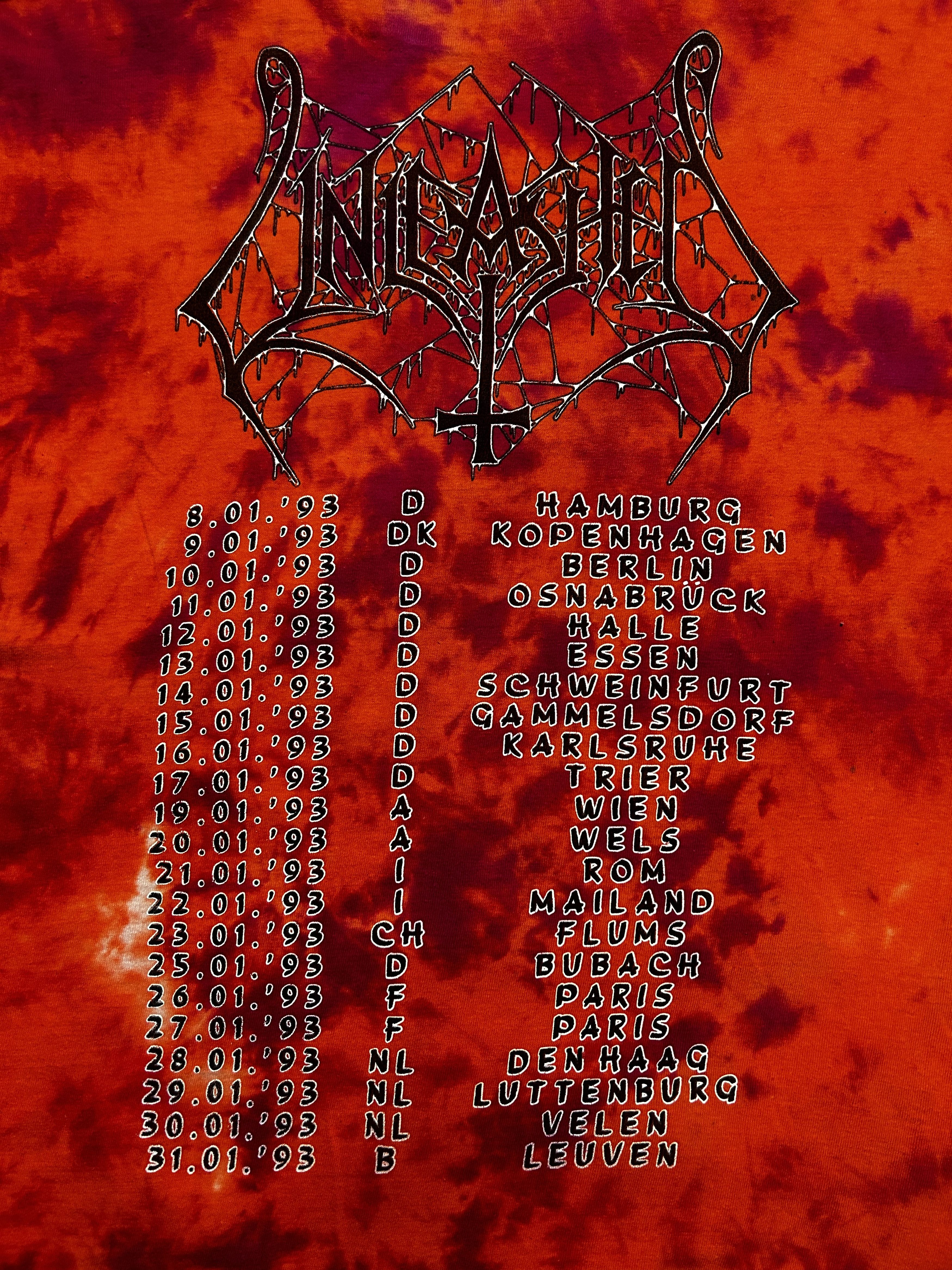 Band Tees Vintage Unleashed Death Metal 1993 Tour Band T-shirt Size US XL / EU 56 / 4 - 4 Thumbnail