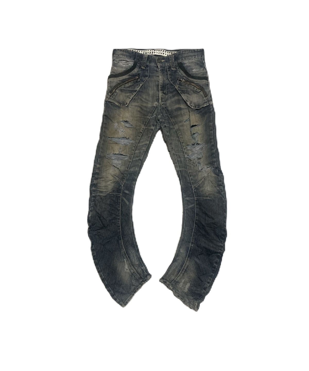 PPFM Vintage PPFM Punk Style Bondage Curve Leg Jeans Size US 32 / EU 48 - 1 Thumbnail
