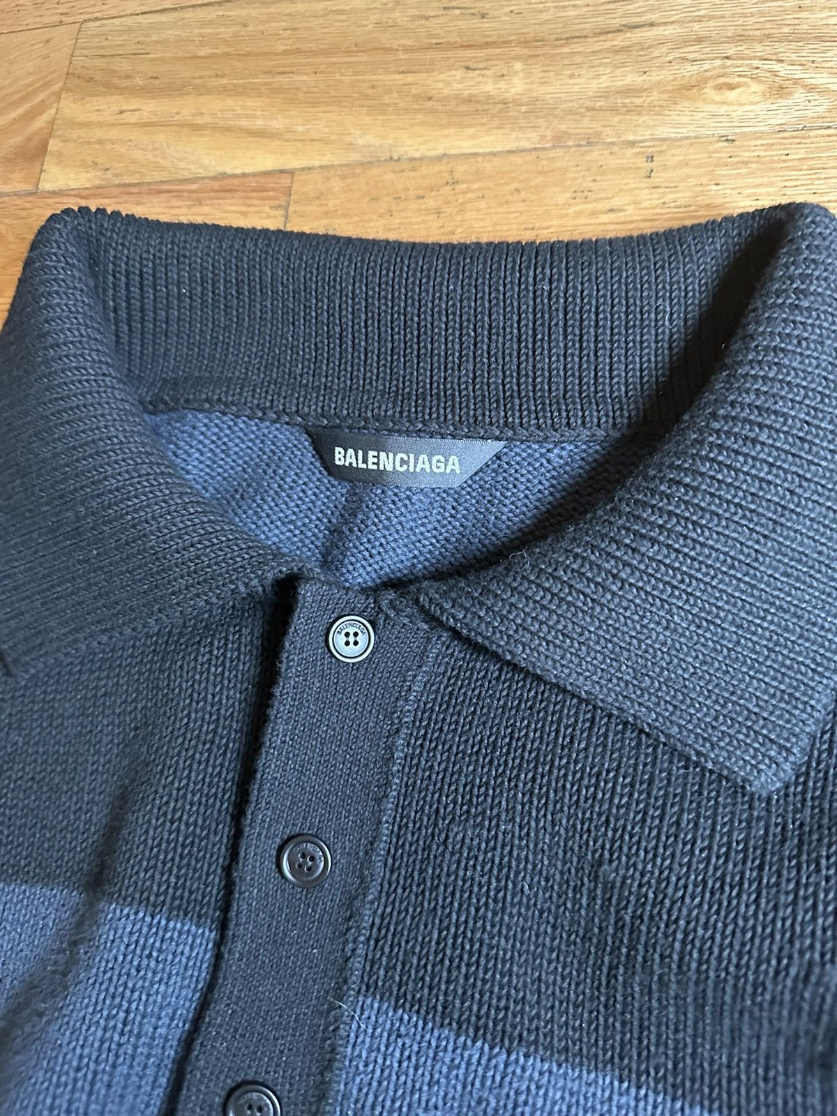 Balenciaga Balenciaga Summer 21 Striped Deformed Rugby Polo Size US XS / EU 42 / 0 - 4 Thumbnail