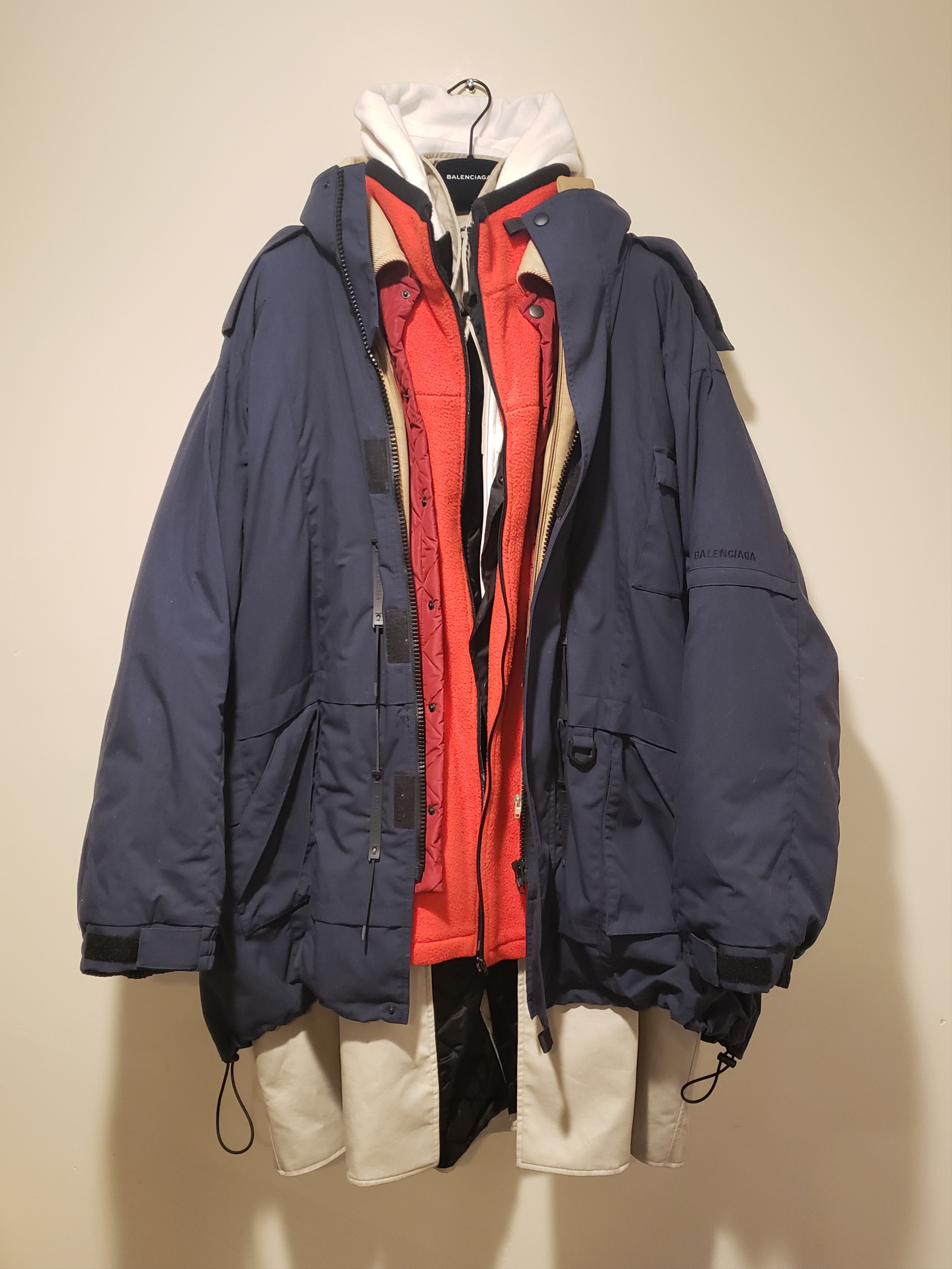 Balenciaga 7 hot sale layer coat