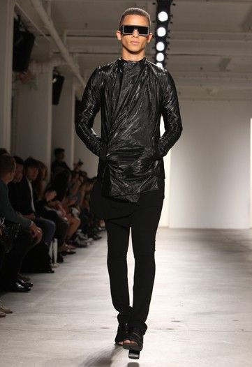 image of Rad Hourani Black Jacket-Vest Ss12.like Julius Or Rick Owens, Men's (Size Medium)