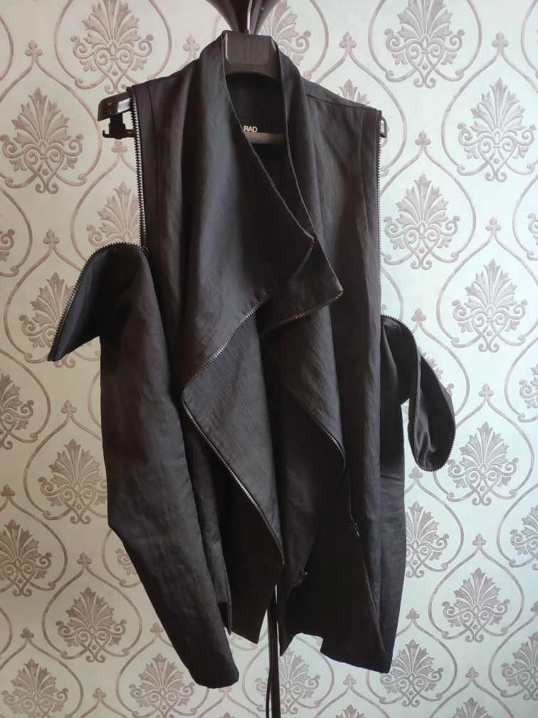 Rad Hourani Black jacket-vest SS12.Like Julius or Rick Owens Size US M / EU 48-50 / 2 - 6 Thumbnail