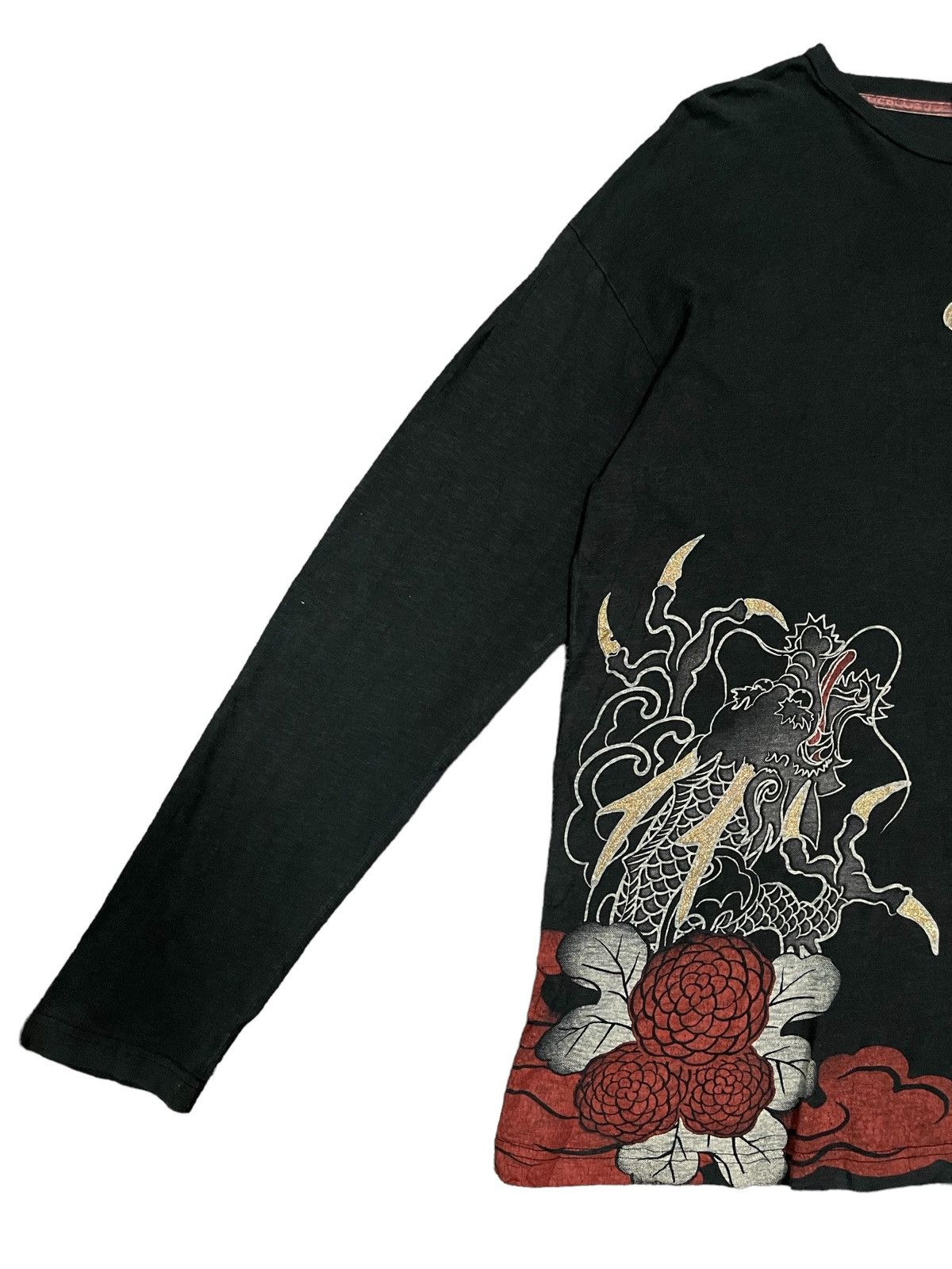 Vintage Japan Strange Heaven Overprint Sukajan Skull Dragon in Black, Men's — image 6 of 6