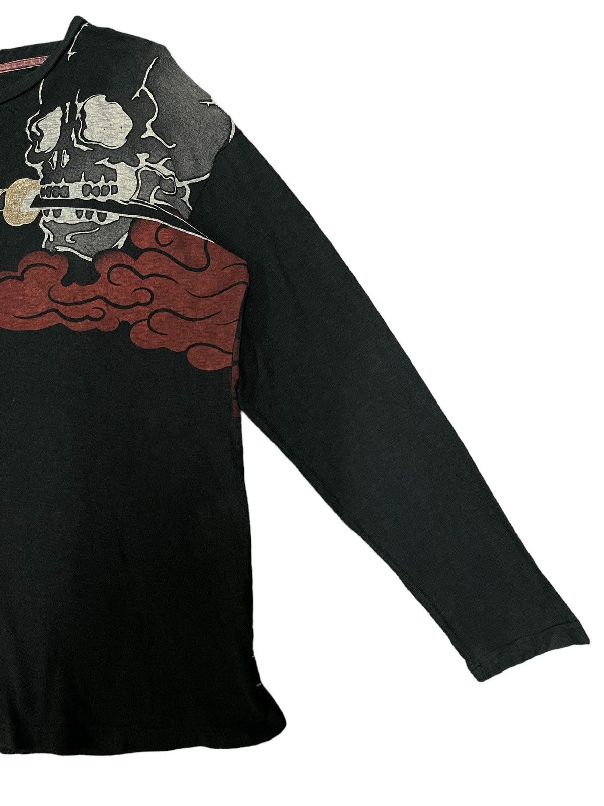 Kamakura Vintage Japan Strange Heaven Overprint Sukajan Skull Dragon Size US L / EU 52-54 / 3 - 7 Thumbnail