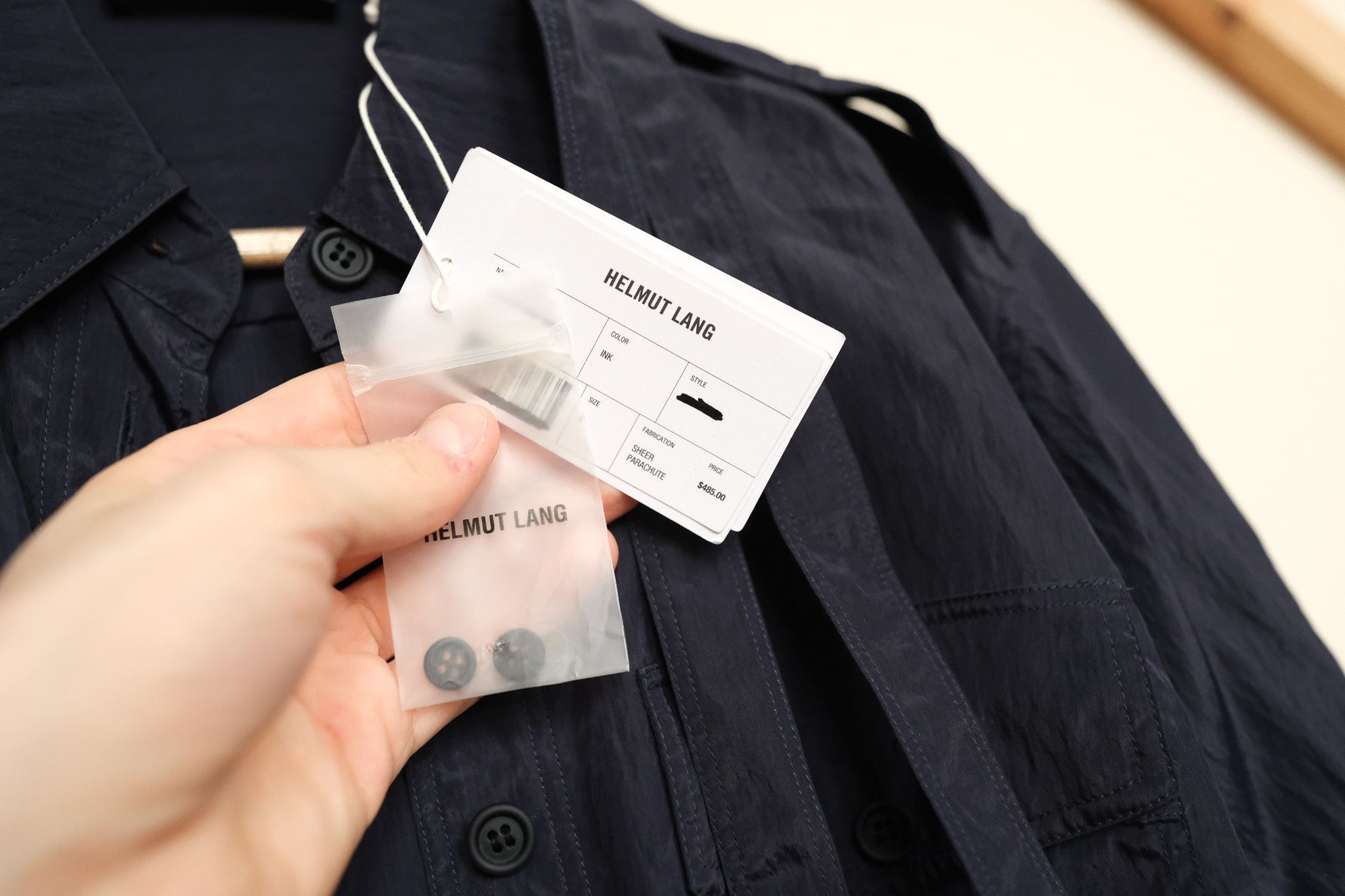 Helmut Lang $500 New Sheet Parachute Jacket Size US S / EU 44-46 / 1 - 4 Thumbnail