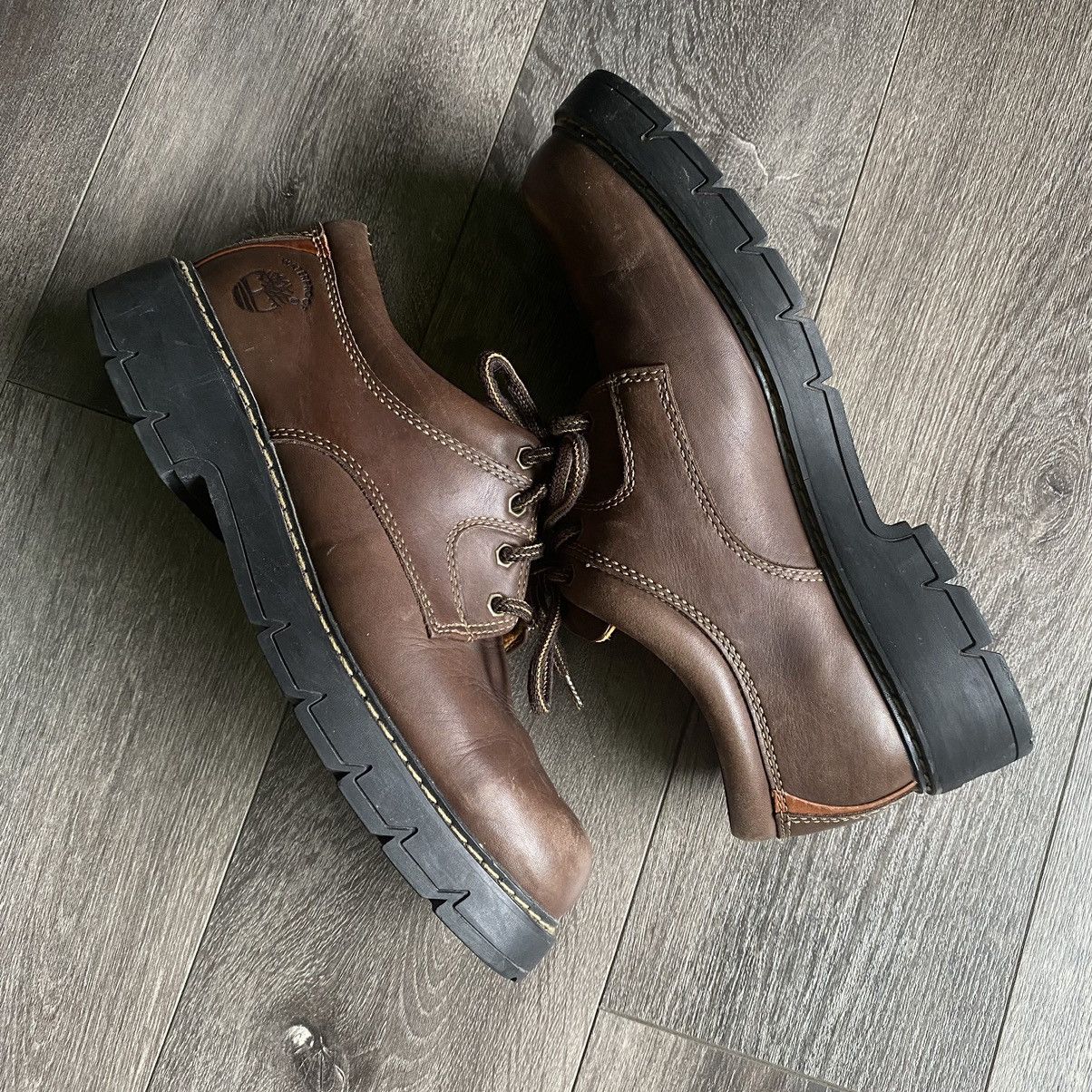 Timberland Vintage Timberland Low Oxford Steel Toe Leather Low Shoes Size US 10.5 / EU 43-44 - 2 Thumbnail