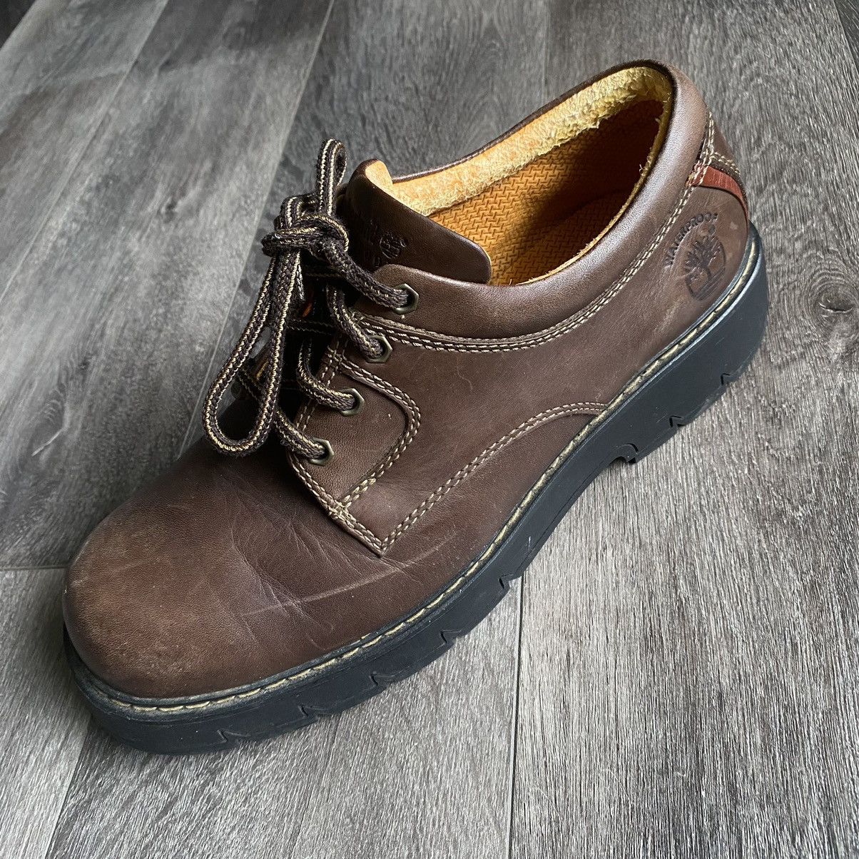 Timberland Vintage Timberland Low Oxford Steel Toe Leather Low Shoes Size US 10.5 / EU 43-44 - 4 Thumbnail