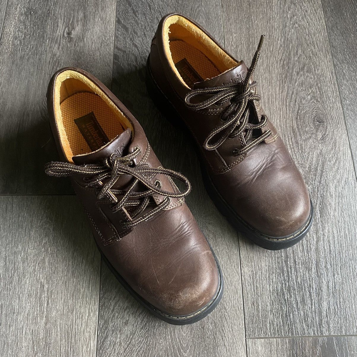 Vintage Timberland Low Oxford Steel Toe Leather Low Shoes