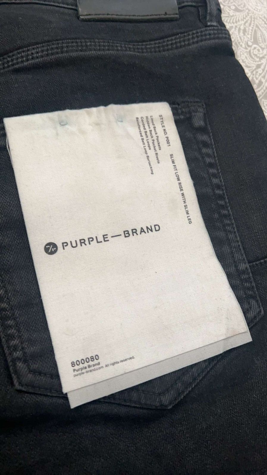 Purple Brand PB P001OMLI OUTLINED MONOGRAM Jeans Blue
