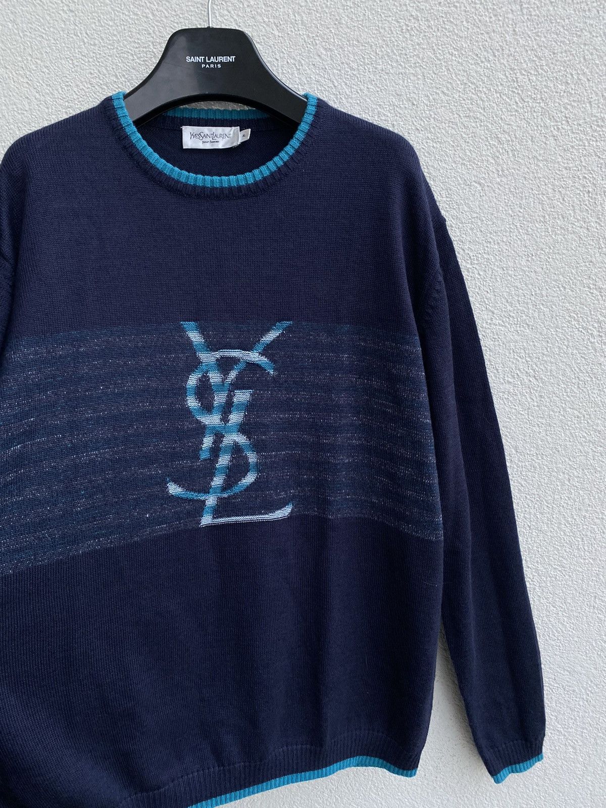 Yves Saint Laurent Super Soft YSL Sweater Wool Vintage Sweatshirt Size US XL / EU 56 / 4 - 10 Thumbnail