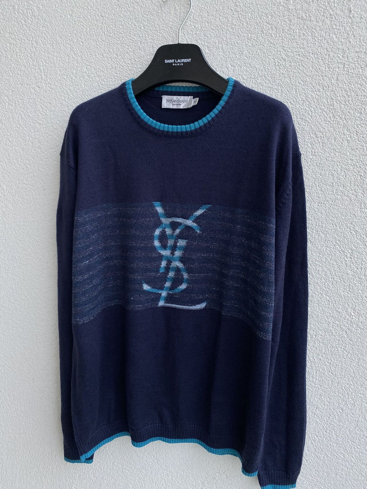 Yves Saint Laurent Super Soft YSL Sweater Wool Vintage Sweatshirt Size US XL / EU 56 / 4 - 16 Thumbnail