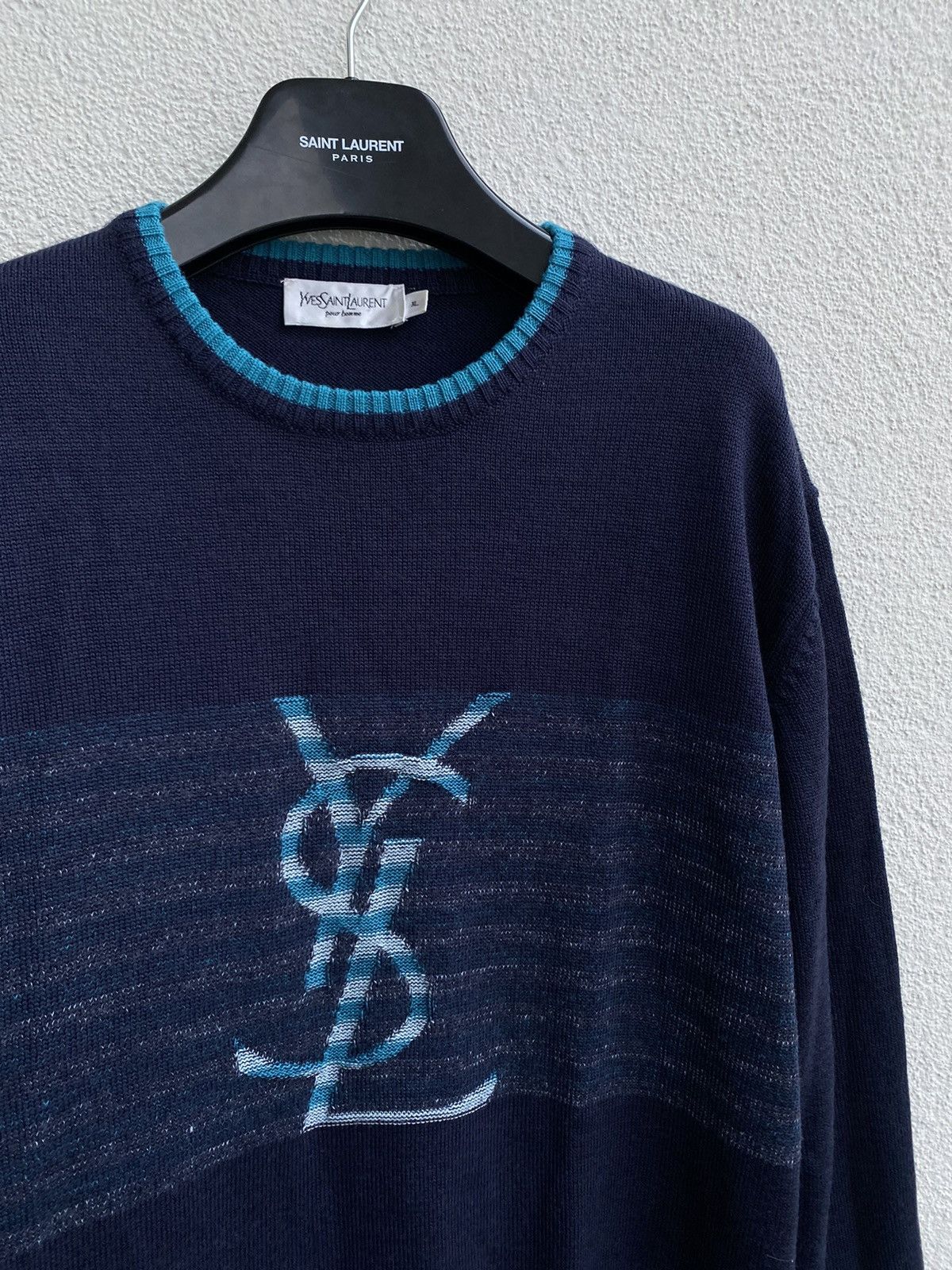 Yves Saint Laurent Super Soft YSL Sweater Wool Vintage Sweatshirt Size US XL / EU 56 / 4 - 2 Thumbnail