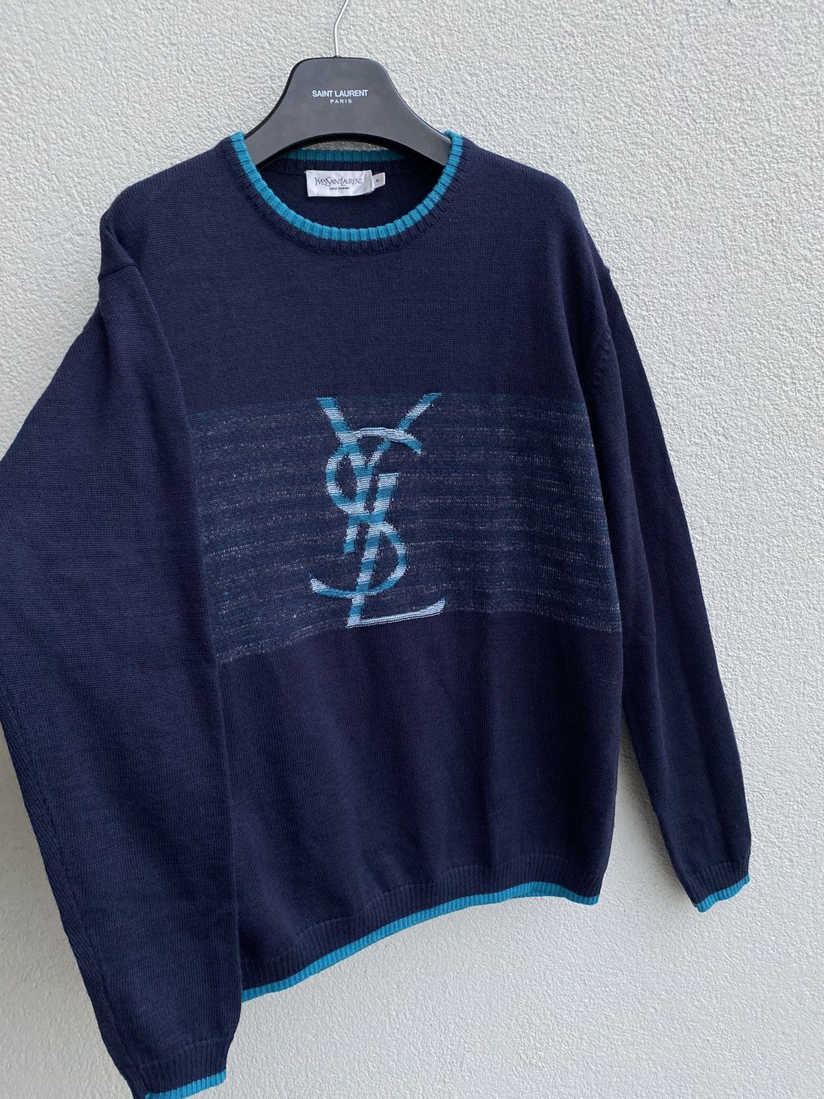 Yves Saint Laurent Super Soft YSL Sweater Wool Vintage Sweatshirt Size US XL / EU 56 / 4 - 9 Thumbnail