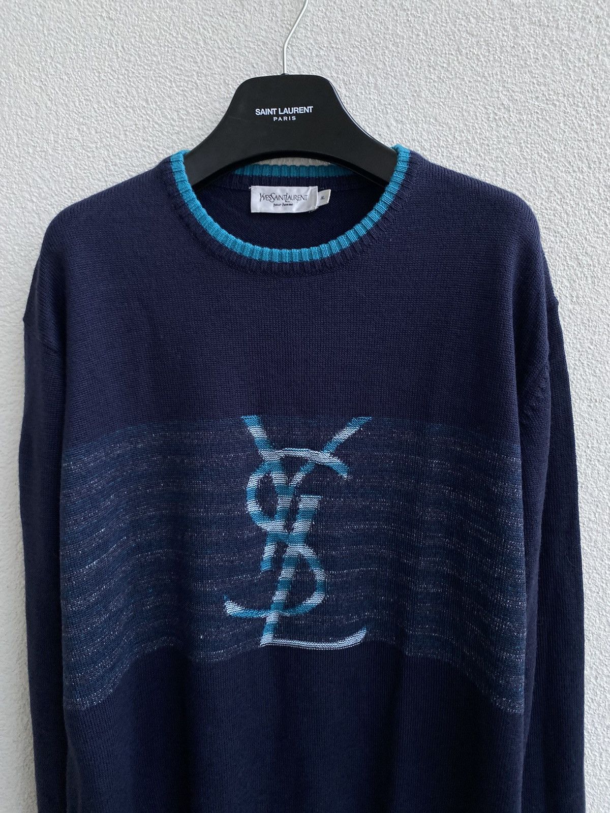 Yves Saint Laurent Super Soft YSL Sweater Wool Vintage Sweatshirt Size US XL / EU 56 / 4 - 6 Thumbnail