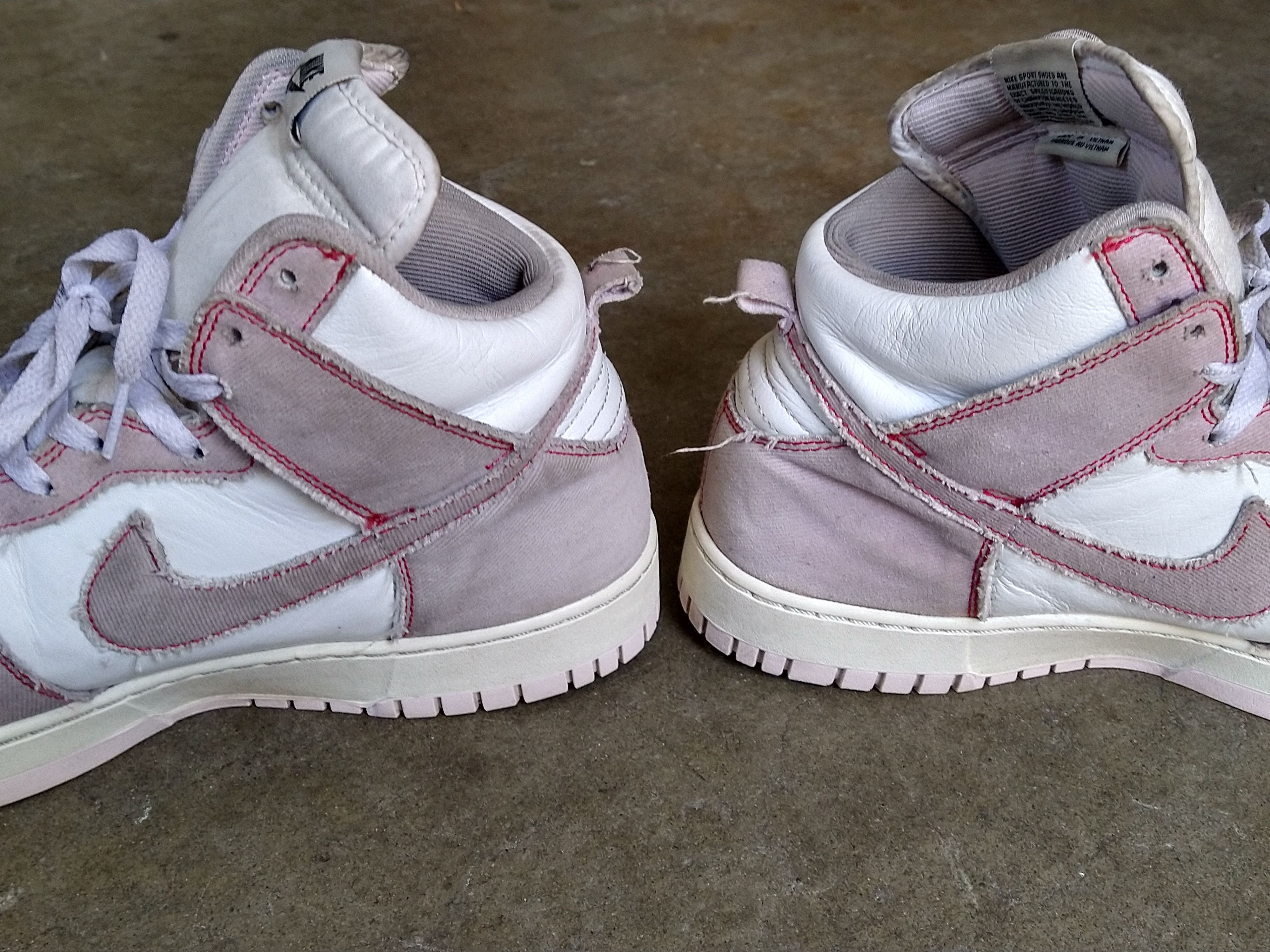 Nike Nike Dunk High 1985 Barely Rose 12 Pink Denim DQ8799-100 Size US 12 / EU 45 - 10 Thumbnail