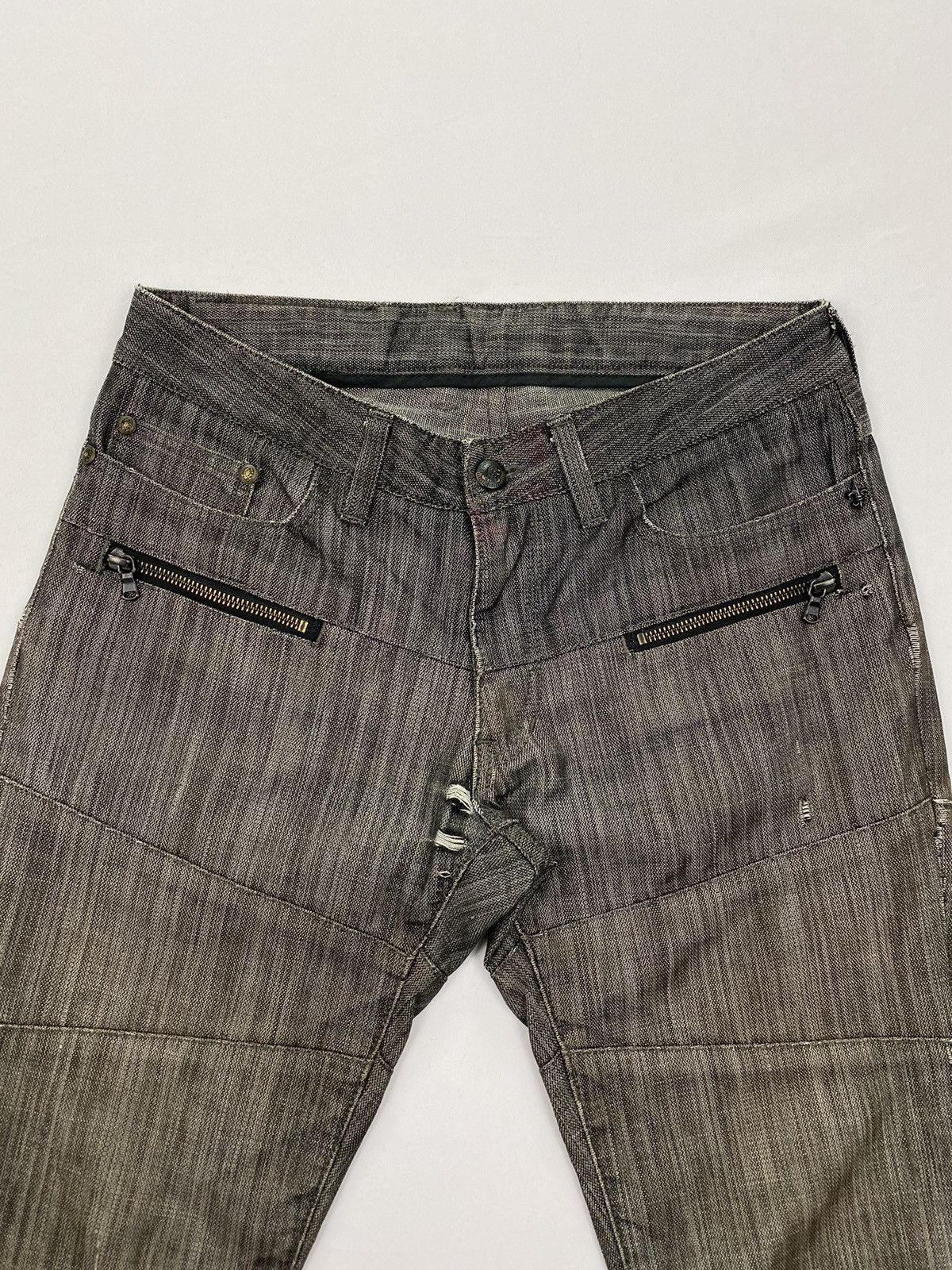 Japanese Brand Custom Culture Distressed Jeans Size US 31 - 7 Thumbnail