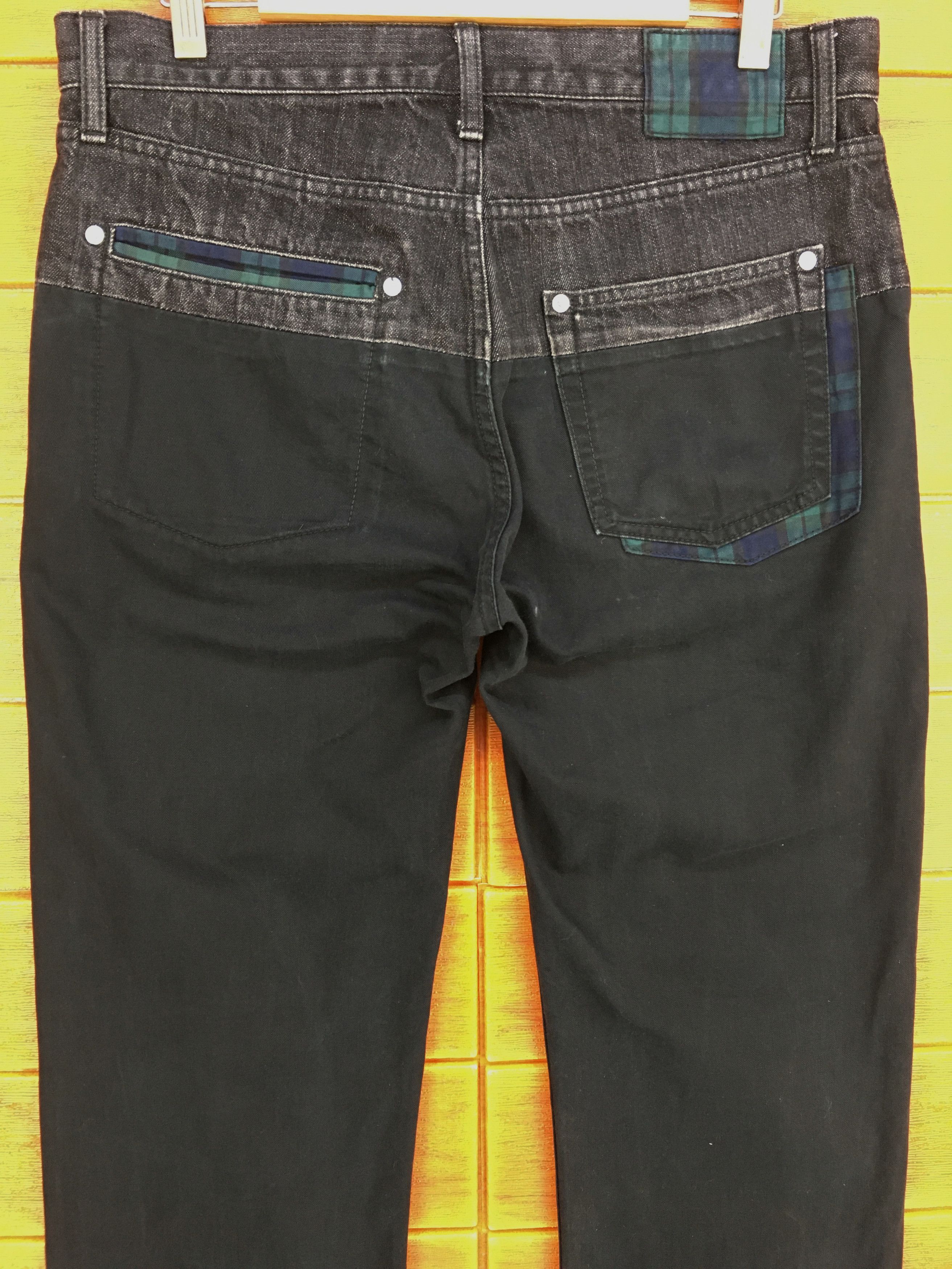Montage Vintage 90s MONTAGE Japan Two Tone Split Denim Jeans Size US 32 / EU 48 - 11 Thumbnail