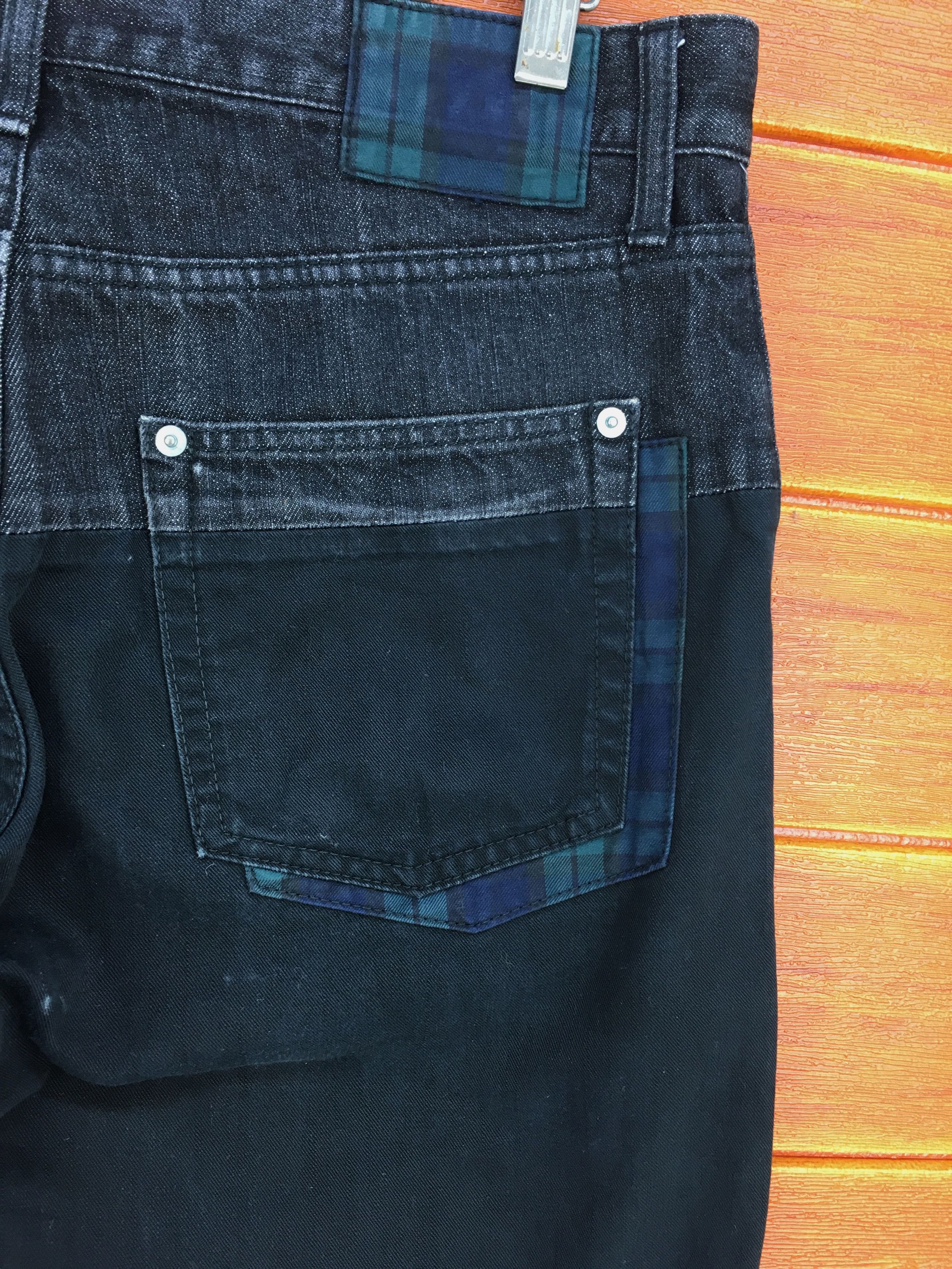 Montage Vintage 90s MONTAGE Japan Two Tone Split Denim Jeans Size US 32 / EU 48 - 13 Thumbnail