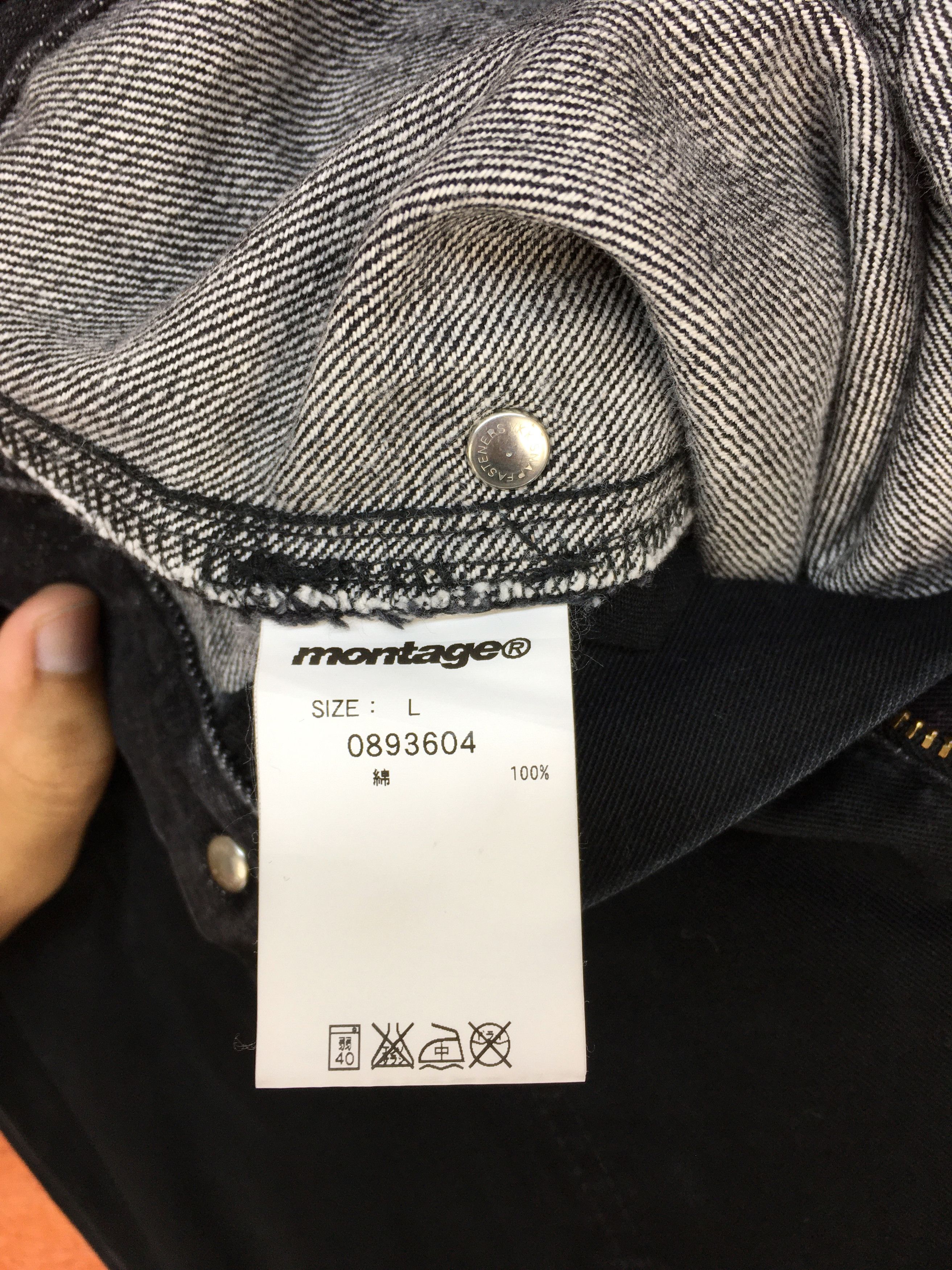 Montage Vintage 90s MONTAGE Japan Two Tone Split Denim Jeans Size US 32 / EU 48 - 23 Thumbnail