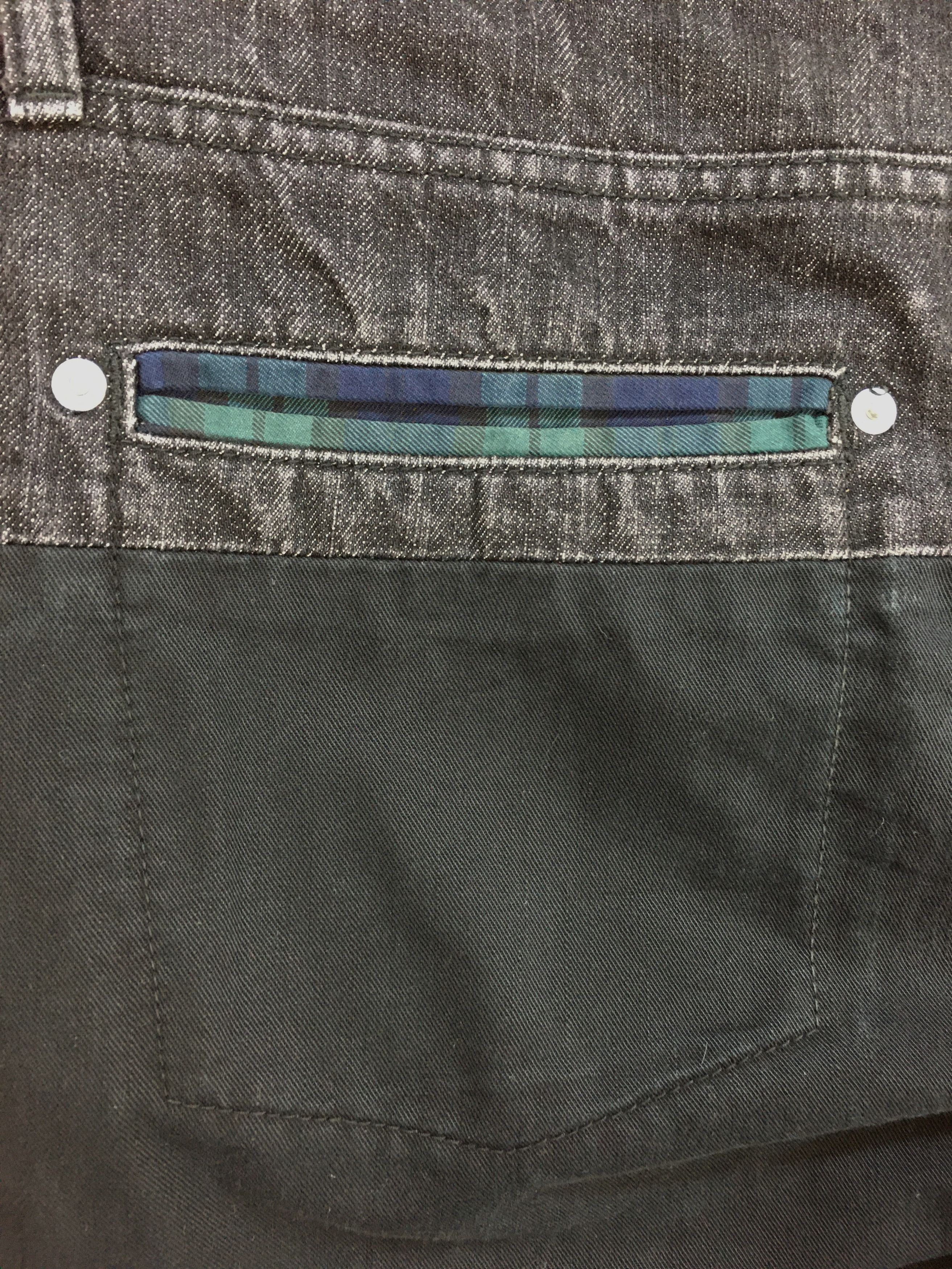 Montage Vintage 90s MONTAGE Japan Two Tone Split Denim Jeans Size US 32 / EU 48 - 18 Thumbnail