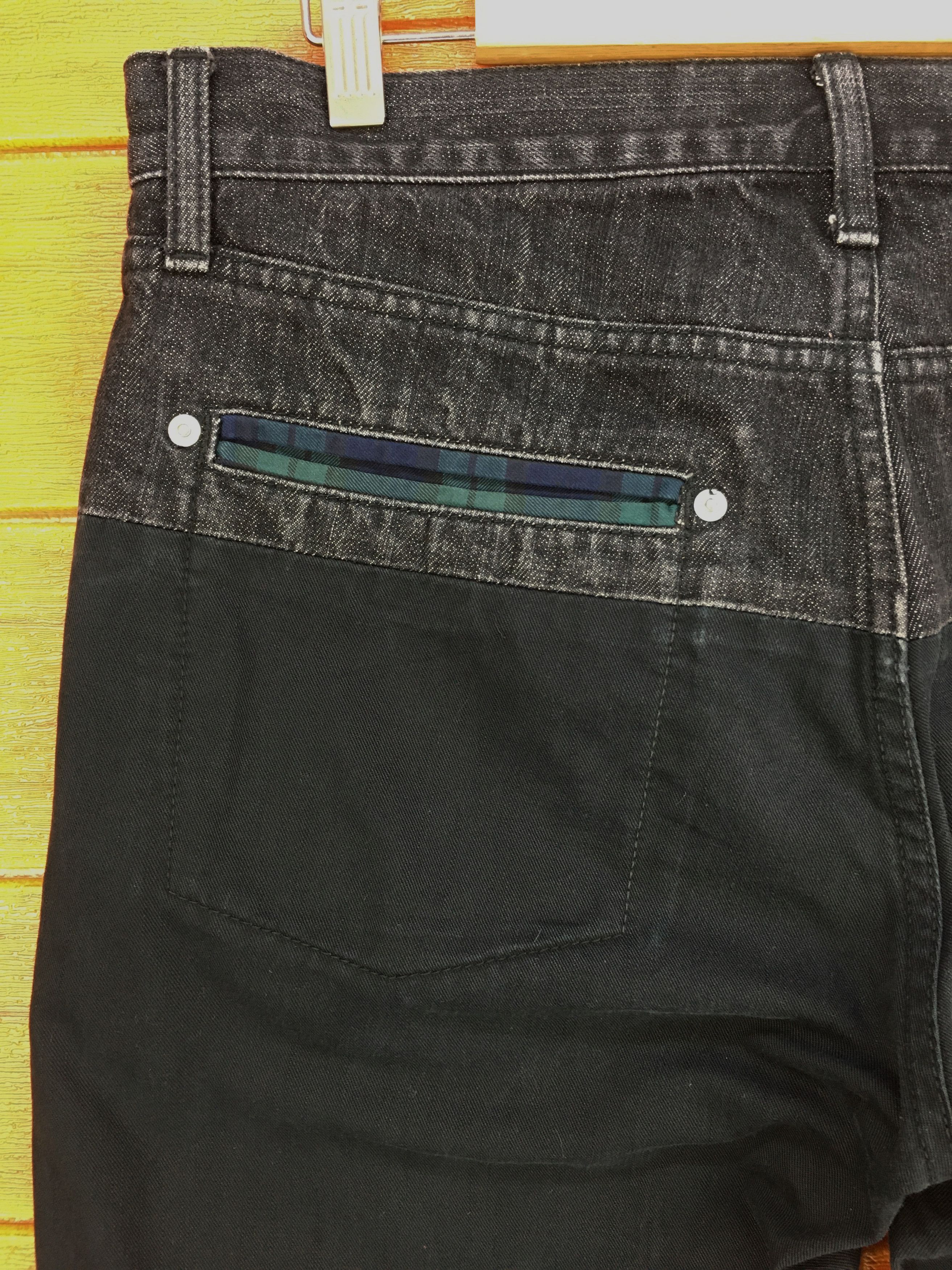Montage Vintage 90s MONTAGE Japan Two Tone Split Denim Jeans Size US 32 / EU 48 - 12 Thumbnail