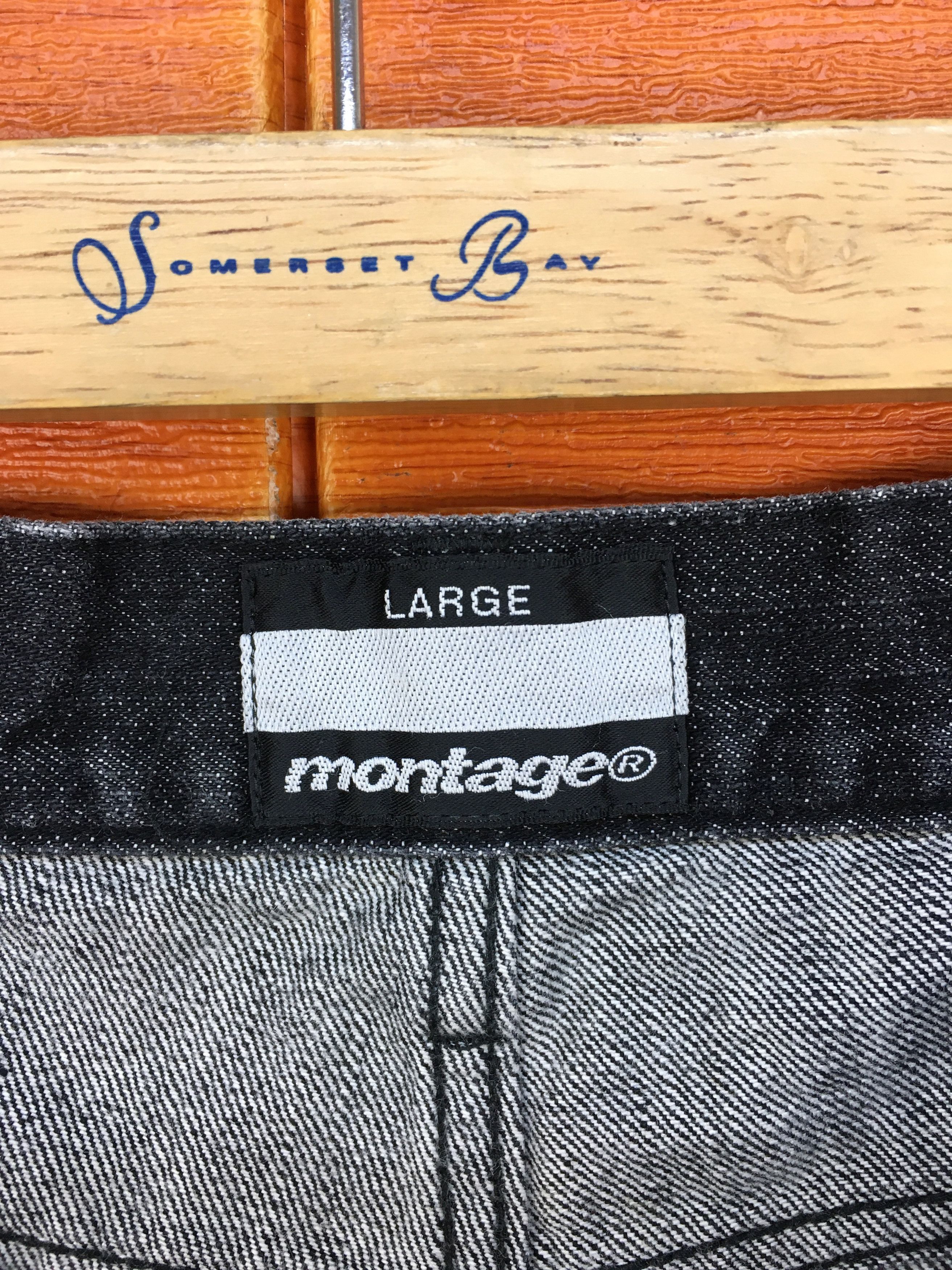Montage Vintage 90s MONTAGE Japan Two Tone Split Denim Jeans Size US 32 / EU 48 - 22 Thumbnail