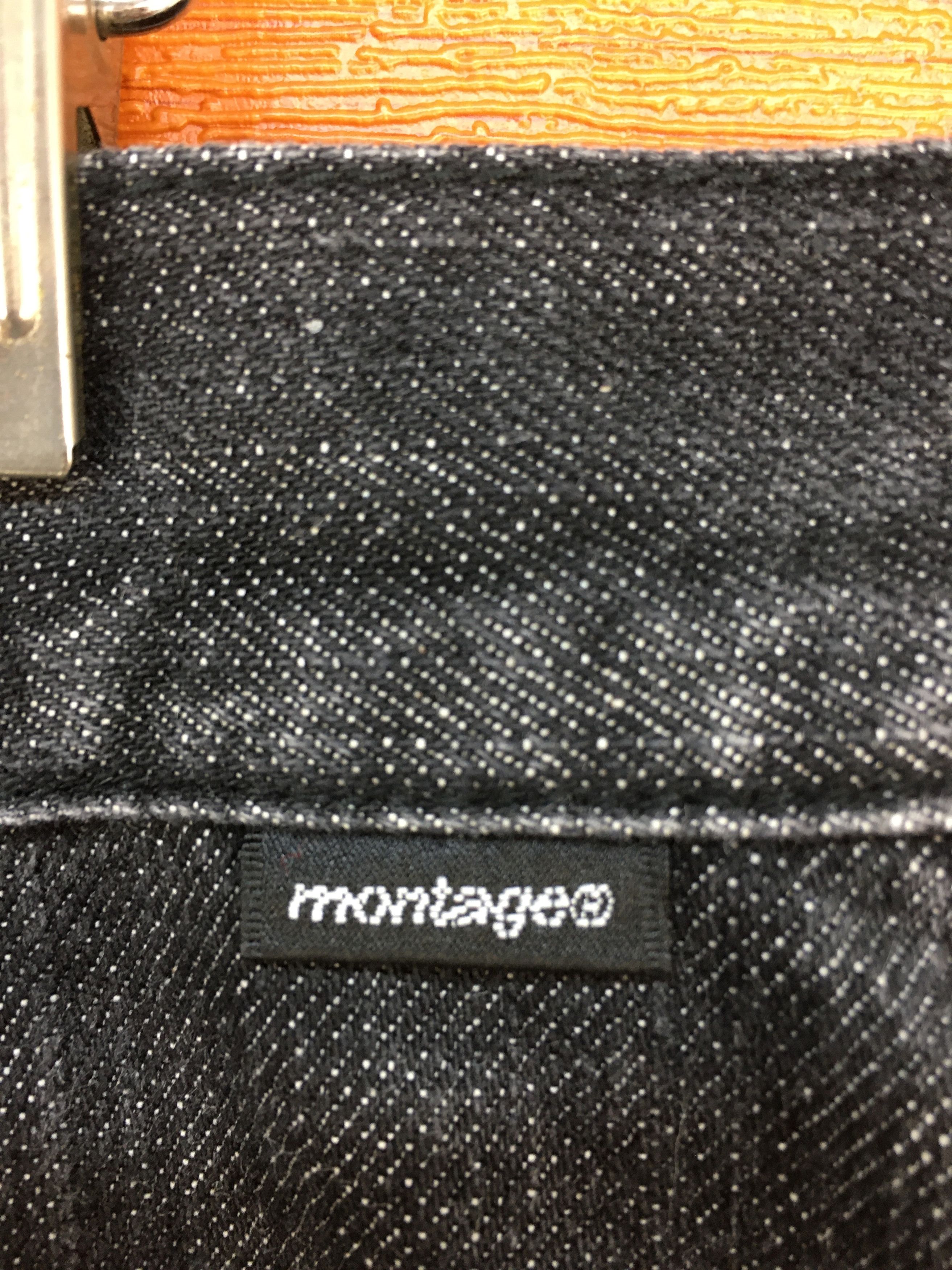 Montage Vintage 90s MONTAGE Japan Two Tone Split Denim Jeans Size US 32 / EU 48 - 9 Thumbnail