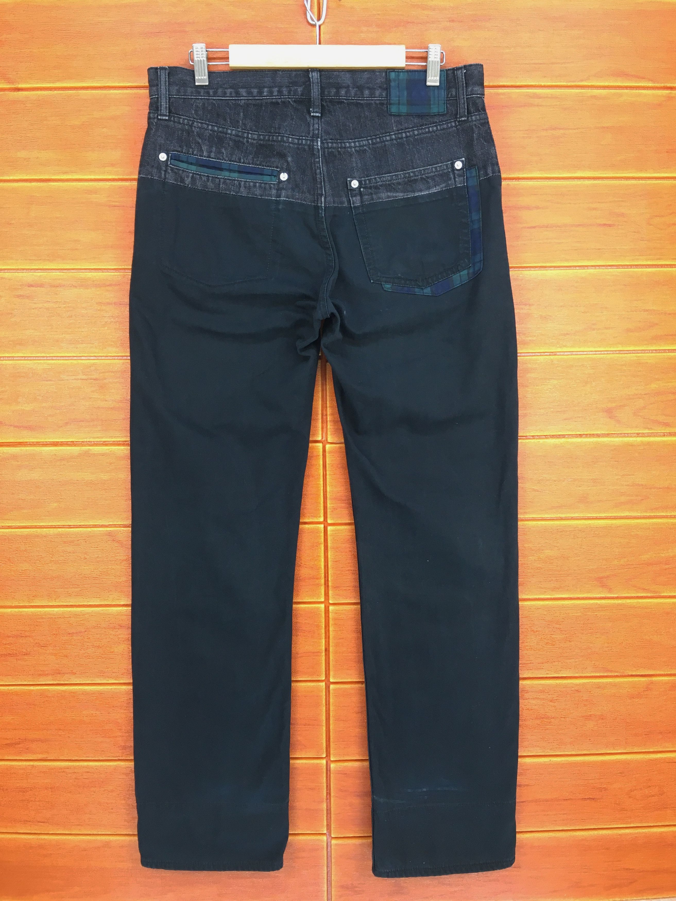 Montage Vintage 90s MONTAGE Japan Two Tone Split Denim Jeans Size US 32 / EU 48 - 10 Thumbnail