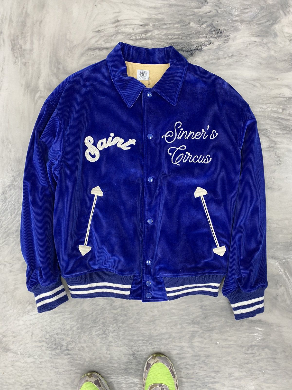 Saint Michael Saint Michael Saint Sinner Circus corduroy varsity jacket Size US M / EU 48-50 / 2 - 12 Thumbnail