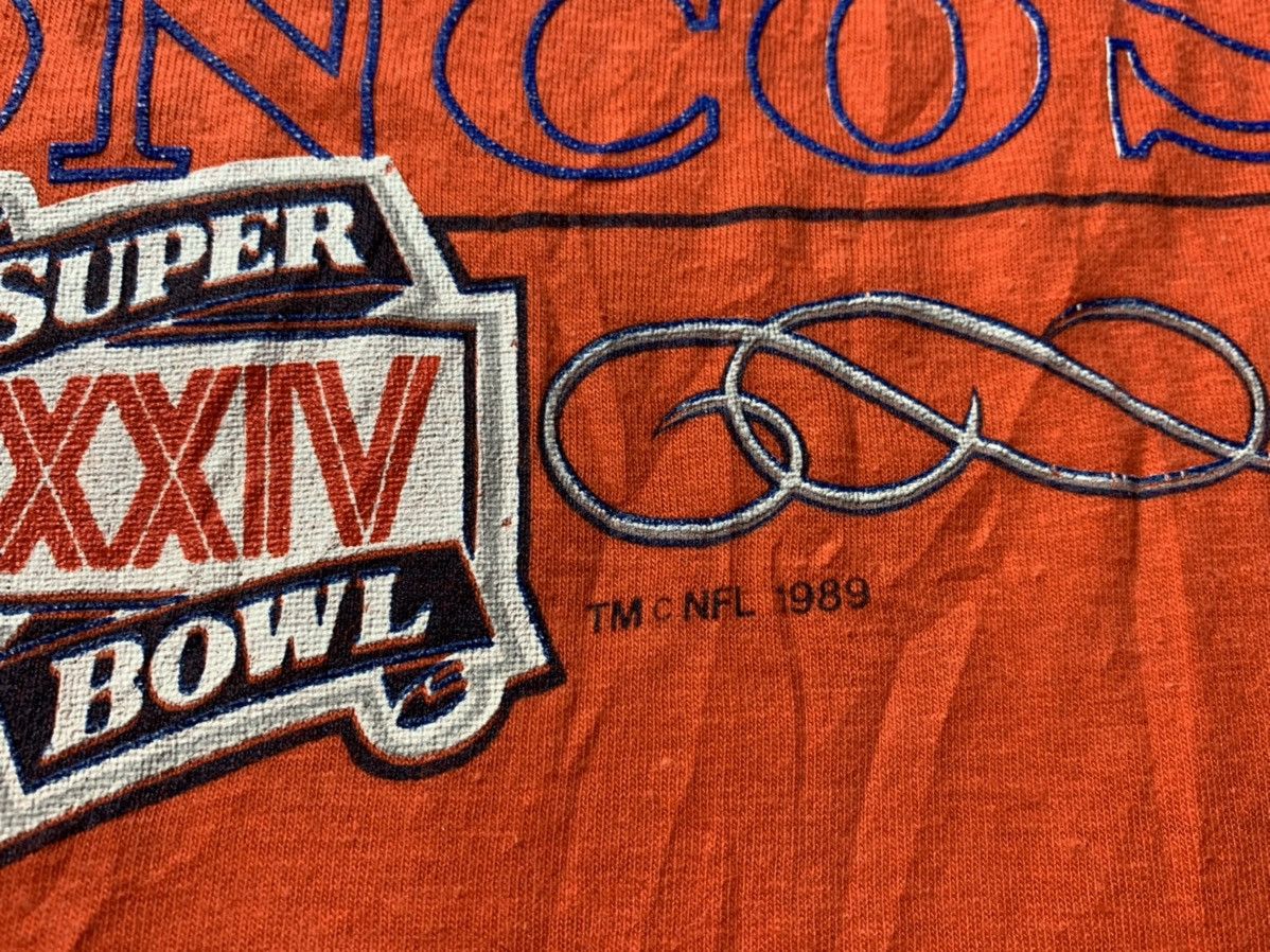 Logo 7 Vintage 80s 1989 AFC Champion Broncos Super Bowl Size US M / EU 48-50 / 2 - 3 Thumbnail
