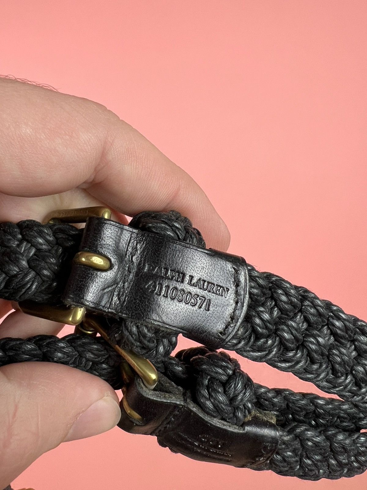 Ralph Lauren Polo Ralph Laurent casual streetwear belt leather woven Size ONE SIZE - 6 Thumbnail