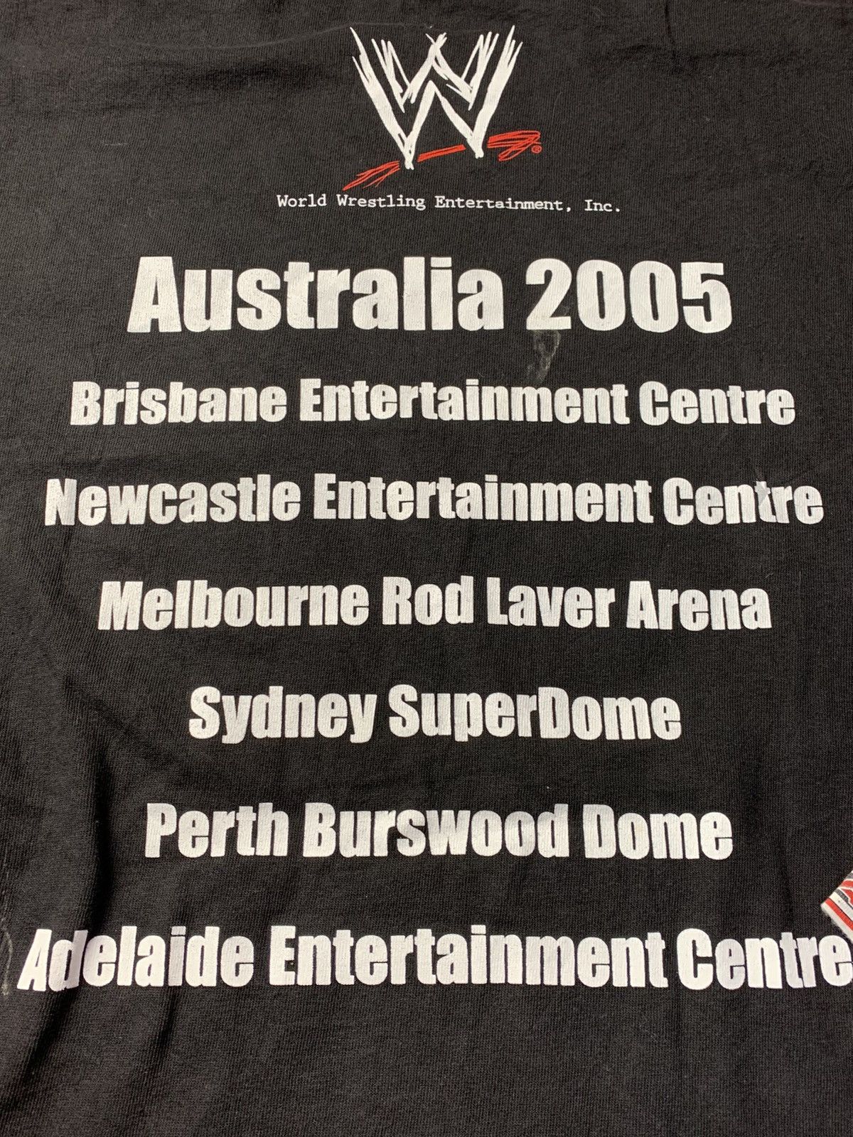 Vintage × WCW/nWo × WWF WWE Wresler Mania Revenge Tour Australia 2005 Tee Wcw Wwf Size US L / EU 52-54 / 3 - 5 Thumbnail