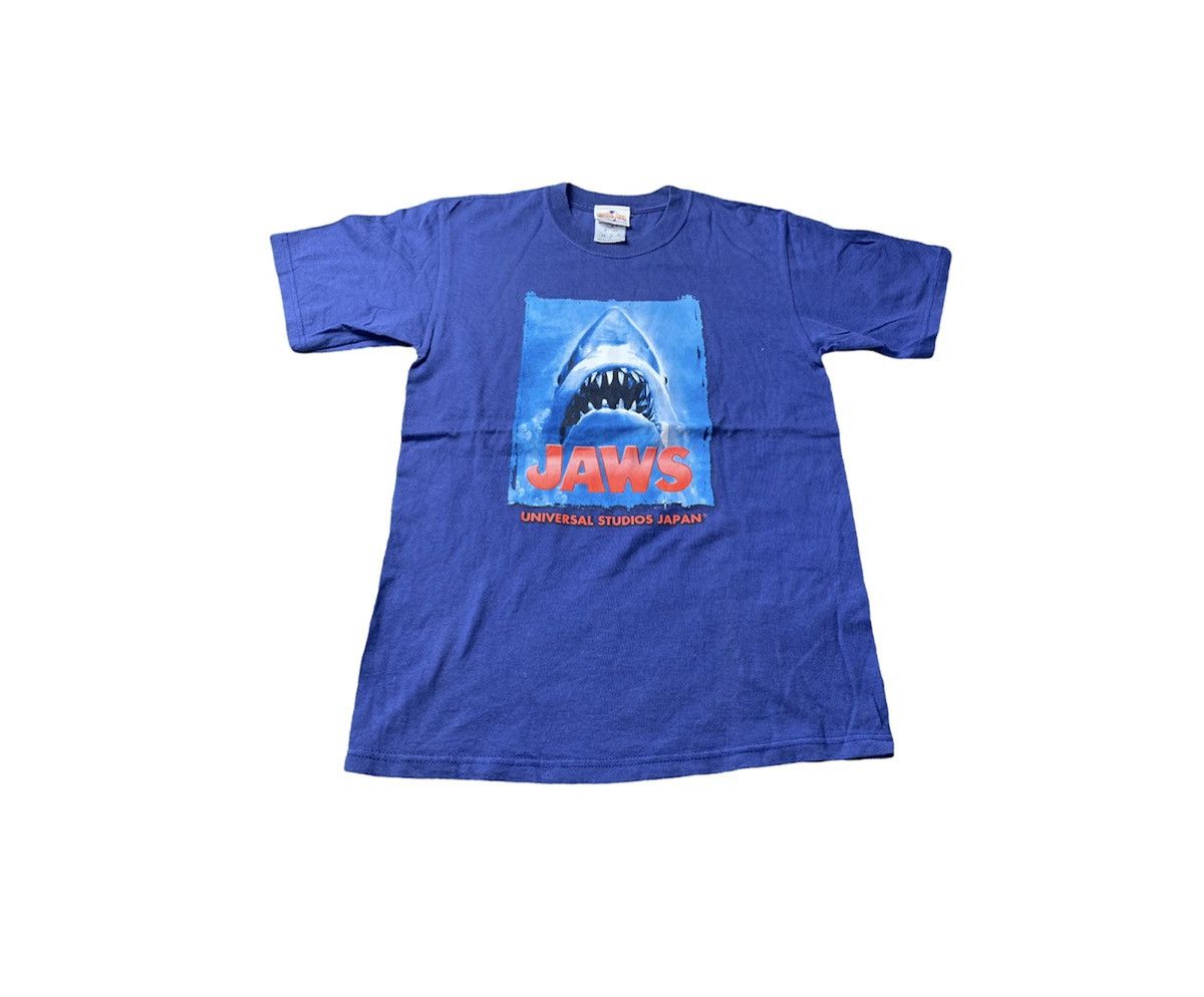 image of Movie x Universal Studios Vintage Jaw Tee Universal Studios Japan in Blue, Men's (Size Small)