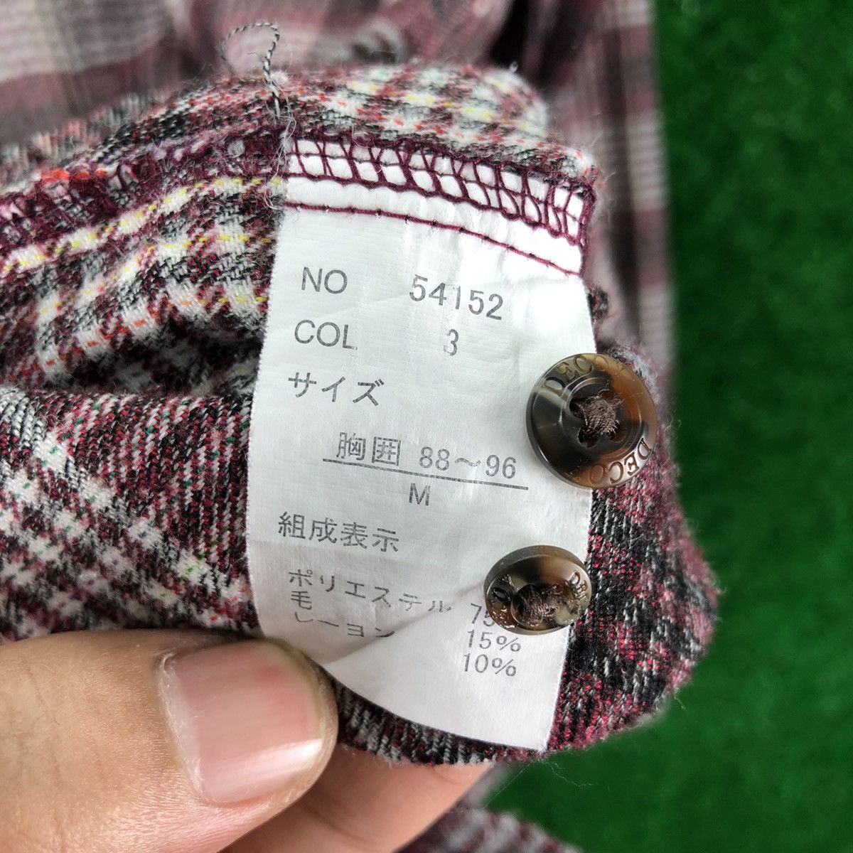 Flannel Vintage Wool Flannel Tartan Check by Decoy Size US S / EU 44-46 / 1 - 15 Thumbnail