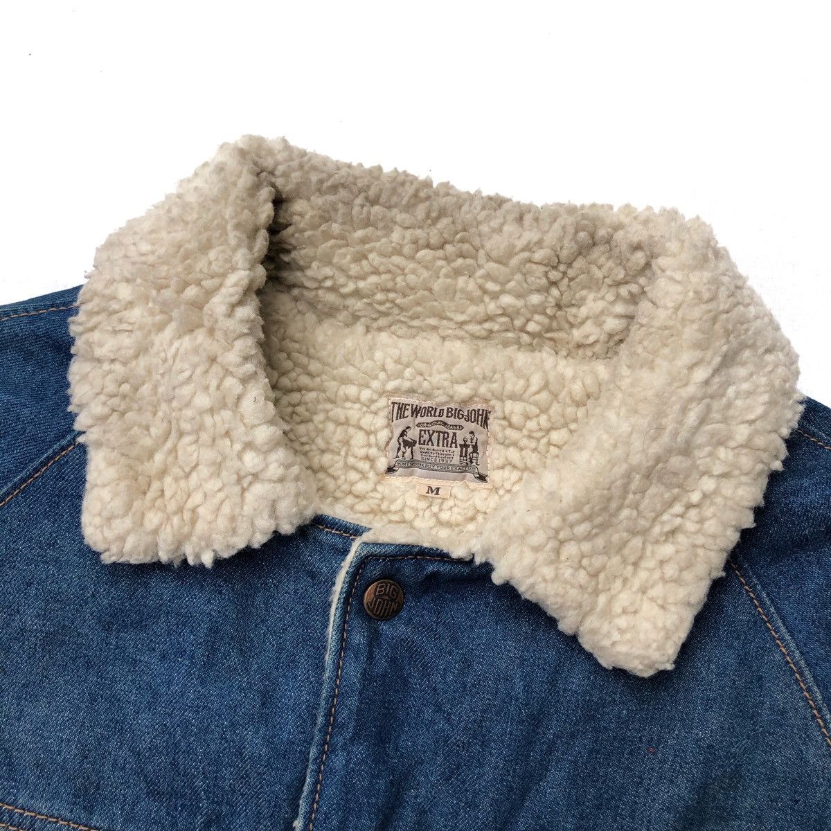 Big John Vintage Big John Denim Lined Sherpa Jacket For Women Size M / US 6-8 / IT 42-44 - 6 Thumbnail