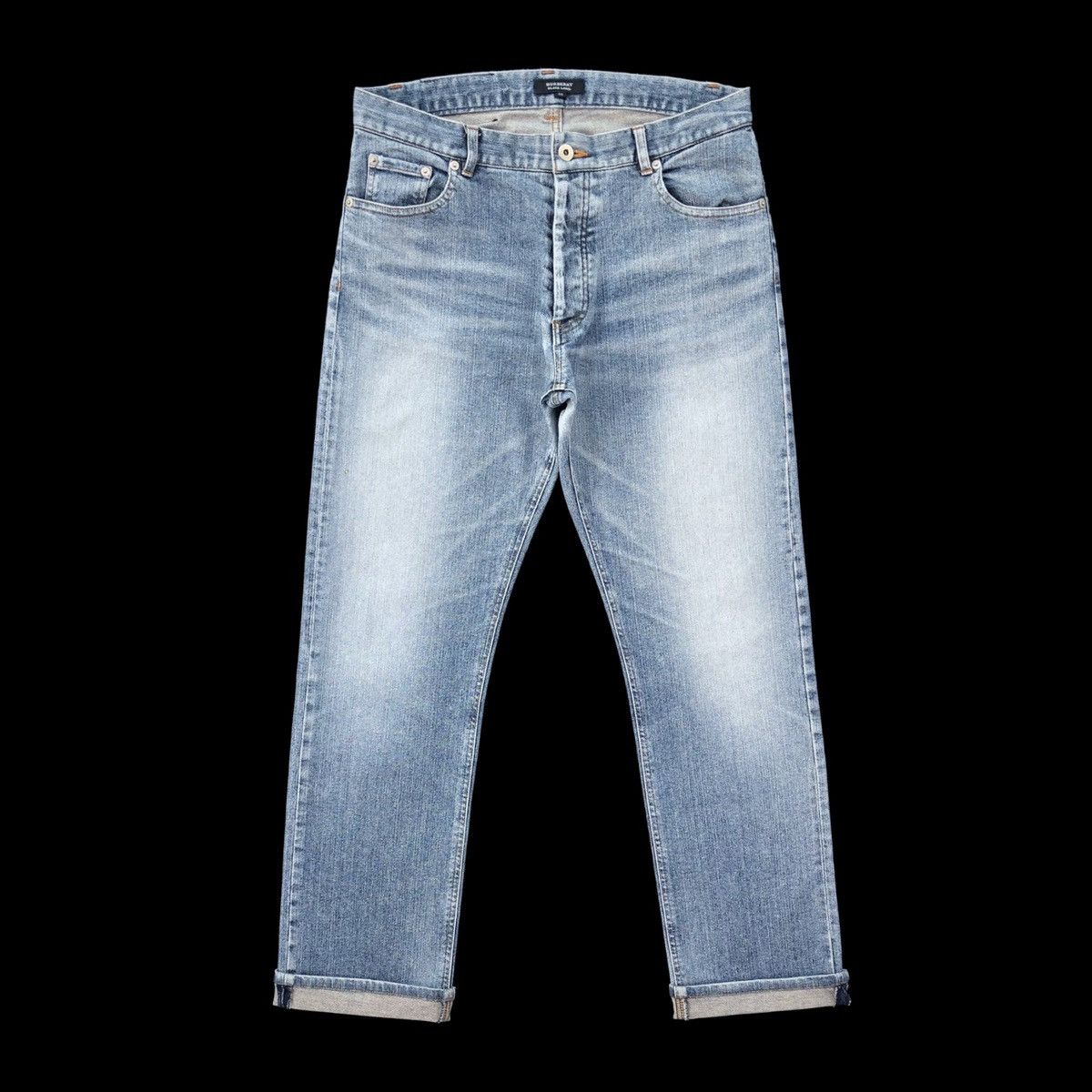 image of Burberry Black Label Denim Pant in Blue Denim, Men's (Size 32)