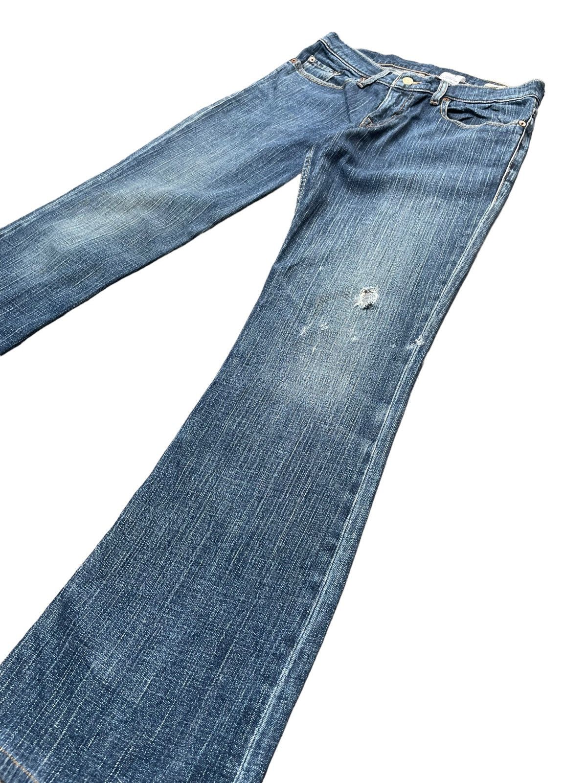 Levi's × Vintage Vintage 2003 Levis 50518 Flare Premium Distresed Size 31" - 2 Thumbnail