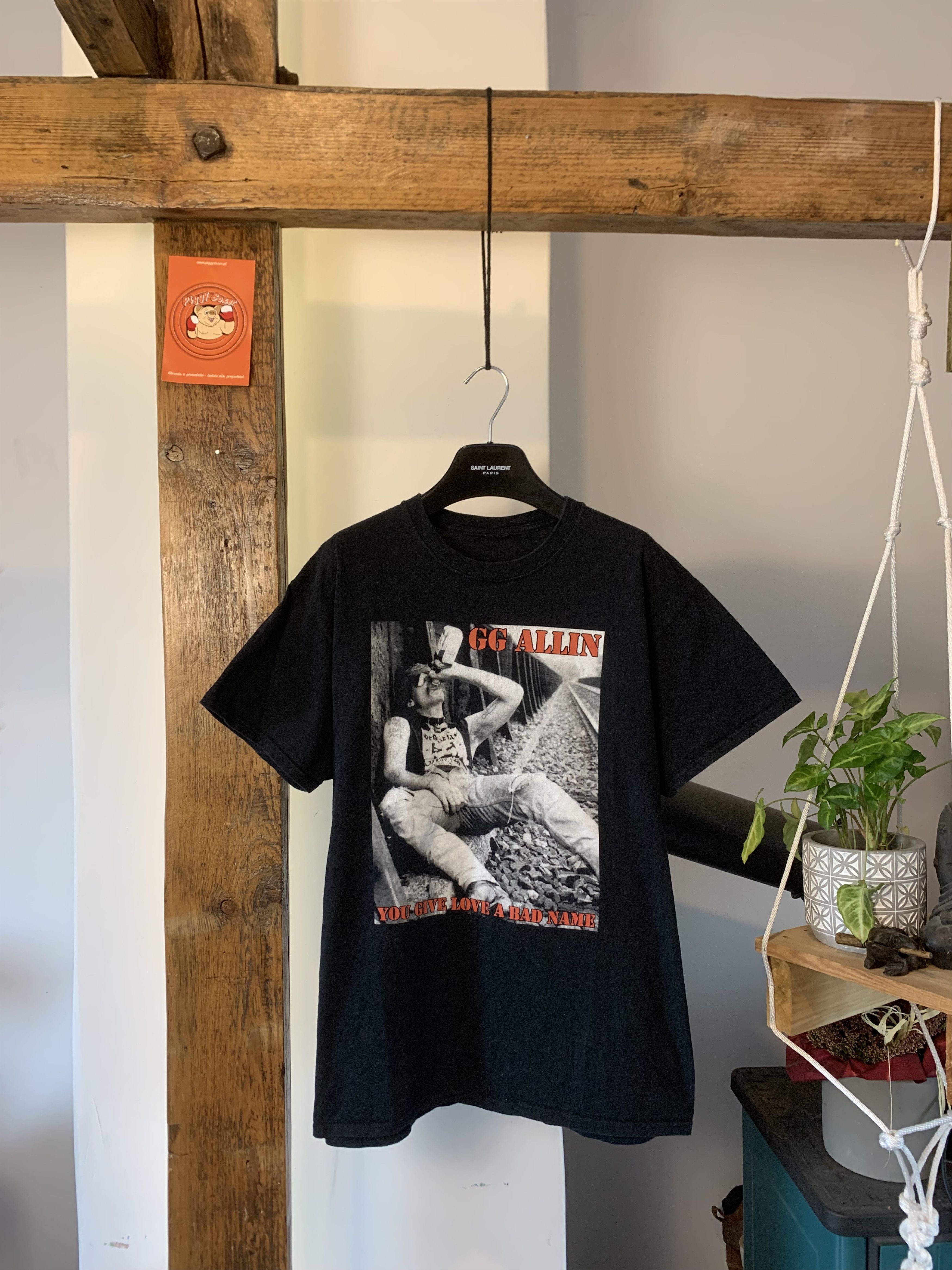 Band Tees × Vintage 90s GG Alin "You Give Love A Bad Name" Size US L / EU 52-54 / 3 - 1 Thumbnail