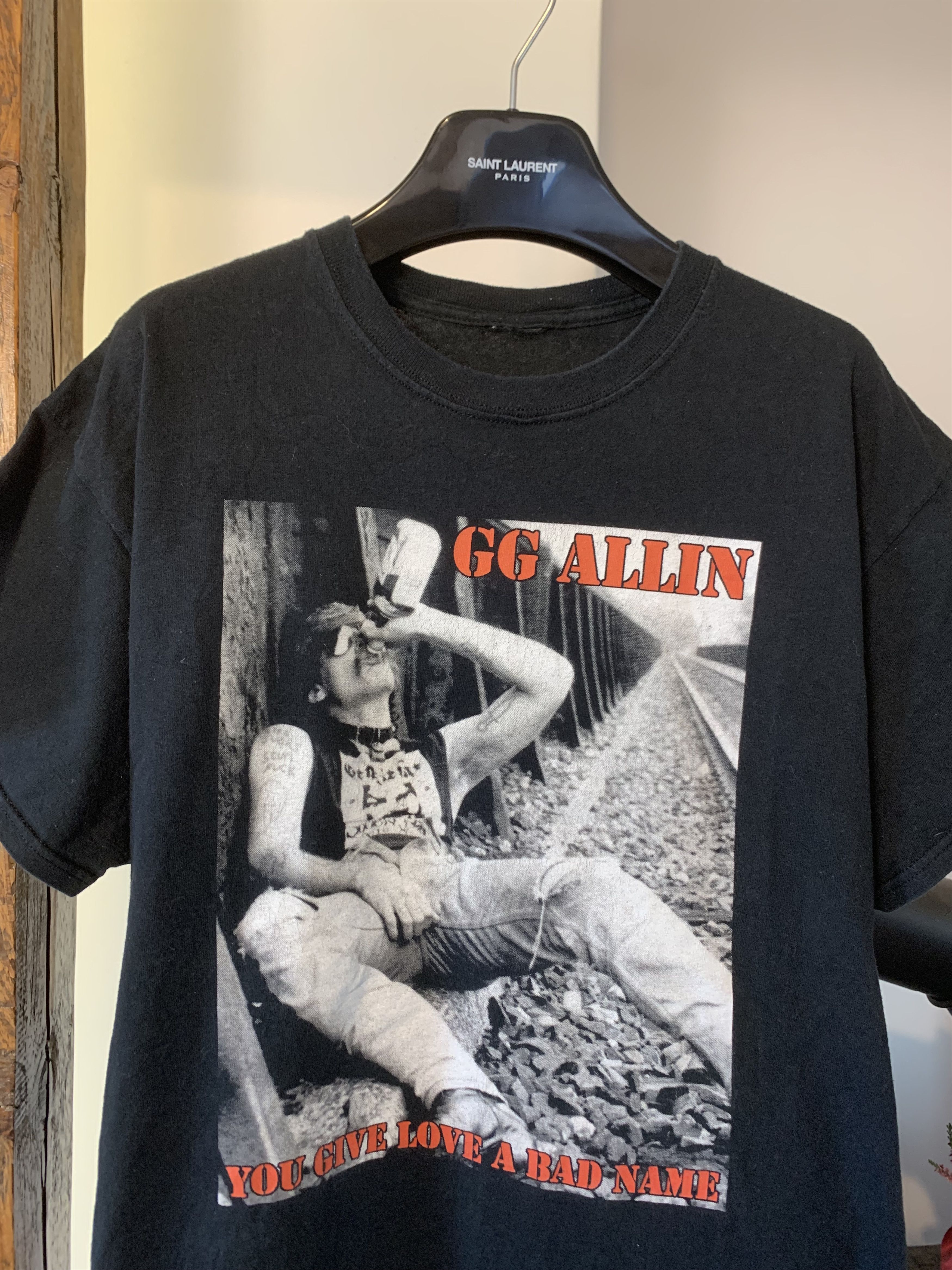 Band Tees × Vintage 90s GG Alin "You Give Love A Bad Name" Size US L / EU 52-54 / 3 - 3 Thumbnail