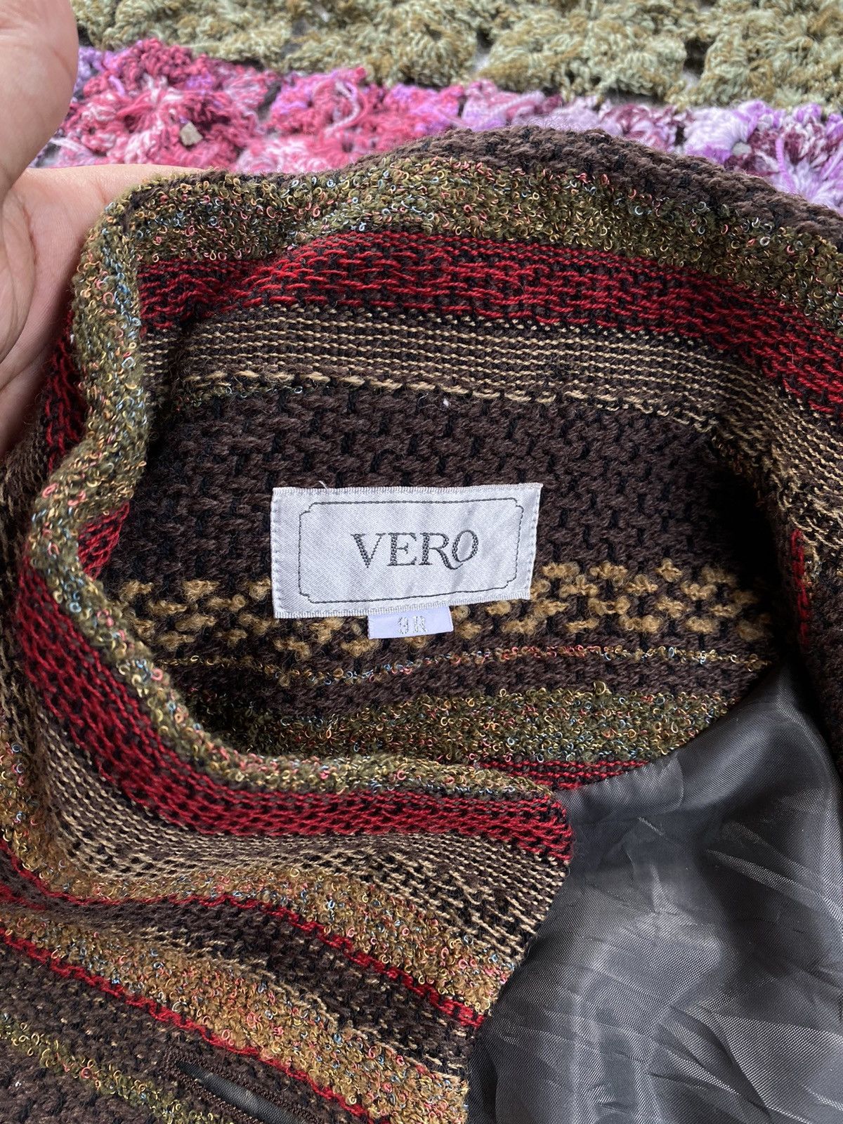 Japanese Brand Vintage Vero Striped Shirts Button Up Knit Cardigan Size M / US 6-8 / IT 42-44 - 7 Thumbnail