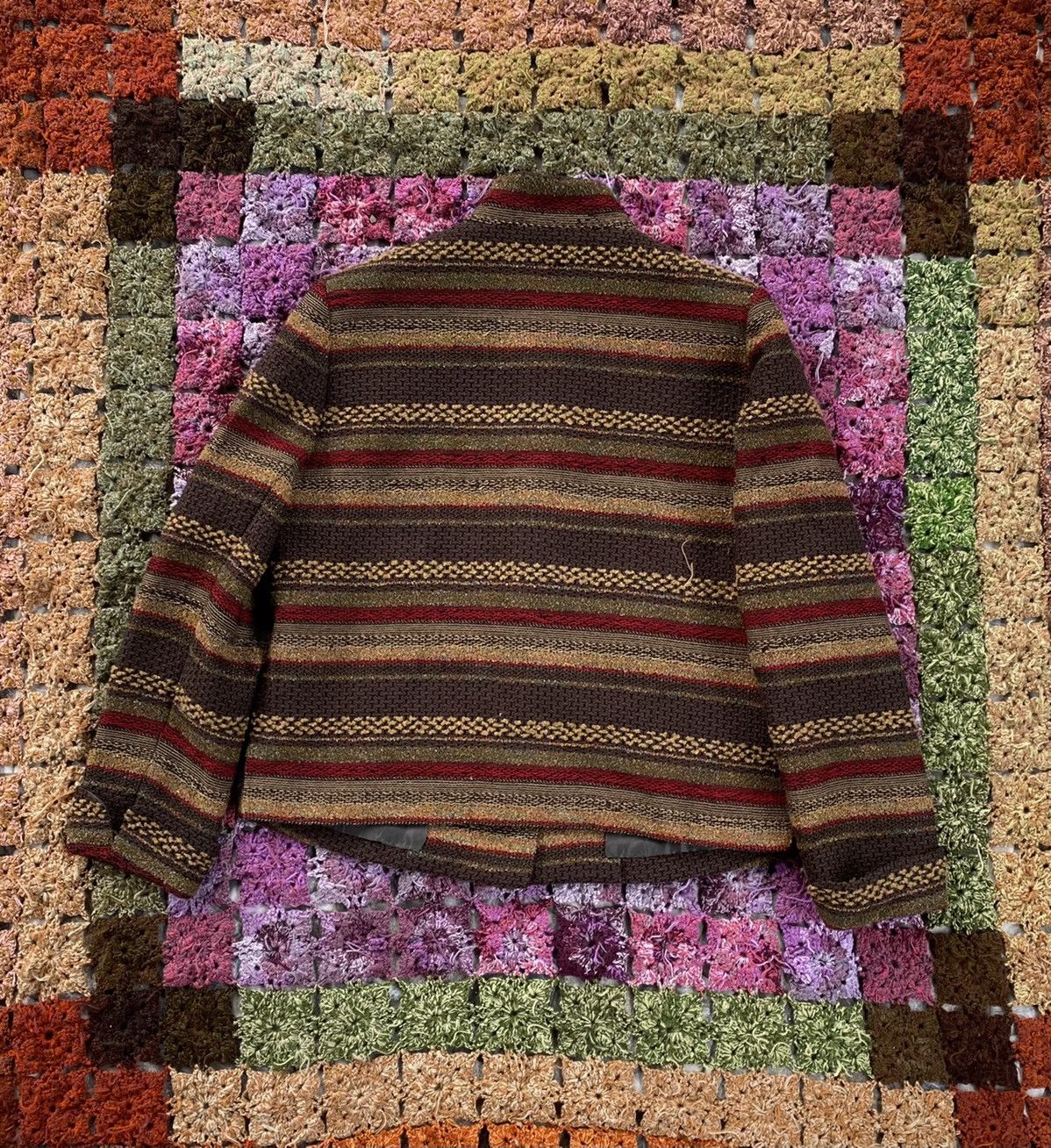 Japanese Brand Vintage Vero Striped Shirts Button Up Knit Cardigan Size M / US 6-8 / IT 42-44 - 11 Thumbnail