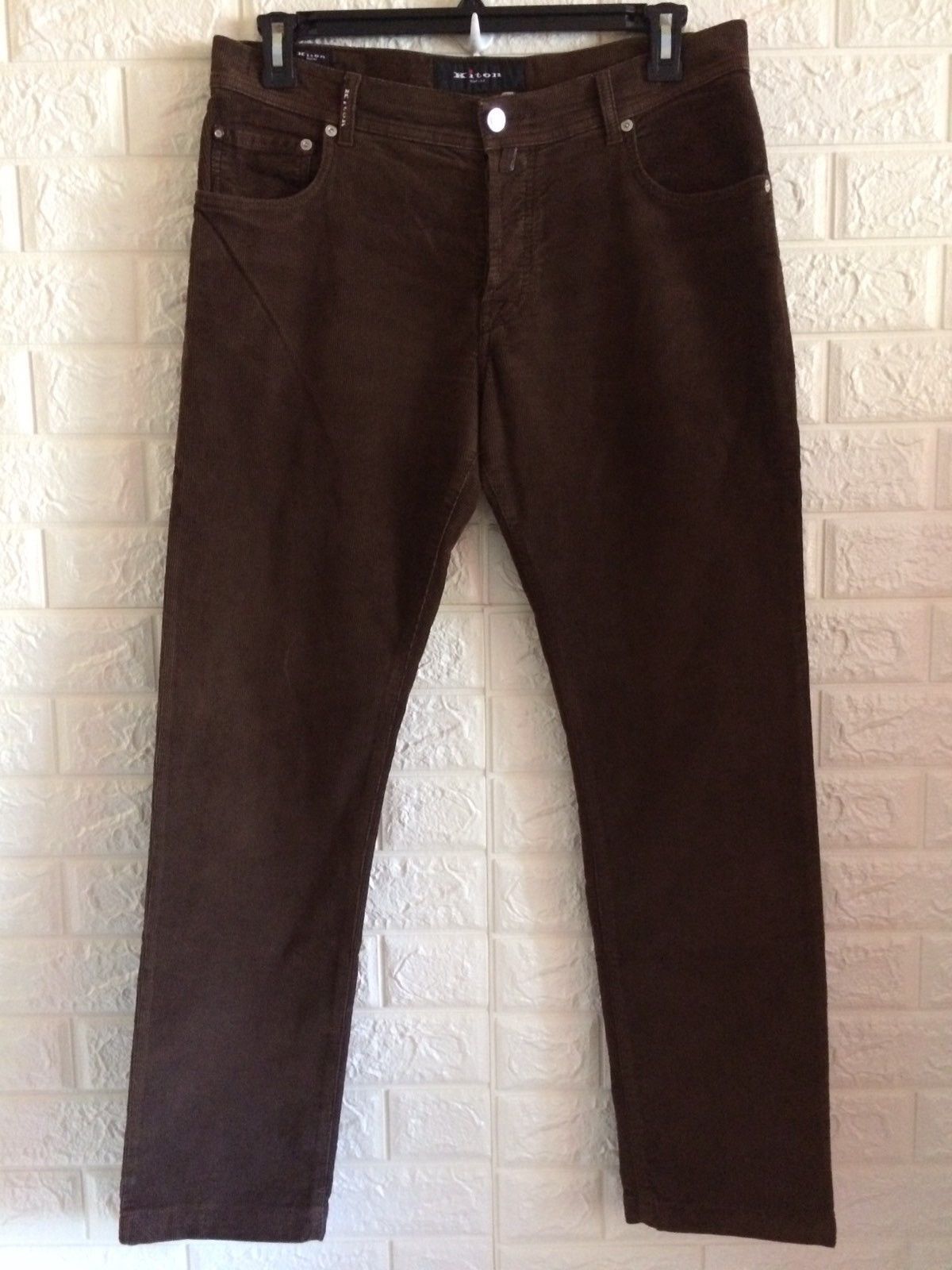 Kiton Kiton Brown Corduroy Trousers Size US 35 - 1 Thumbnail