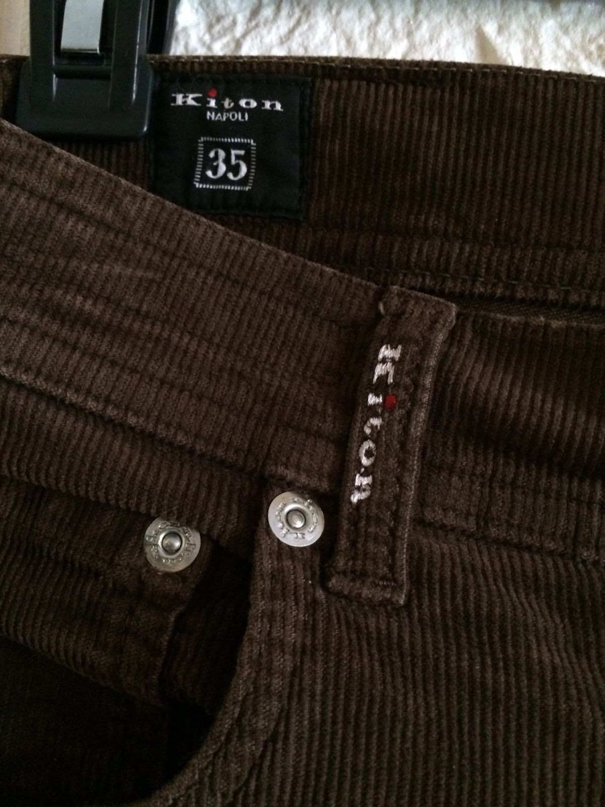 Kiton Kiton Brown Corduroy Trousers Size US 35 - 3 Thumbnail