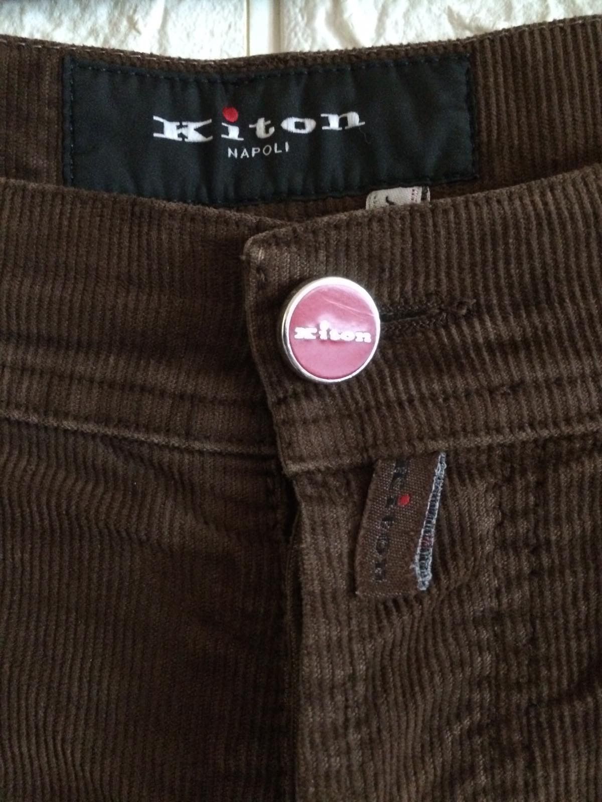 Kiton Kiton Brown Corduroy Trousers Size US 35 - 6 Thumbnail