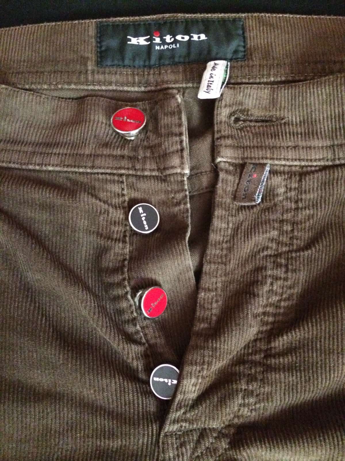 Kiton Kiton Brown Corduroy Trousers Size US 35 - 5 Thumbnail