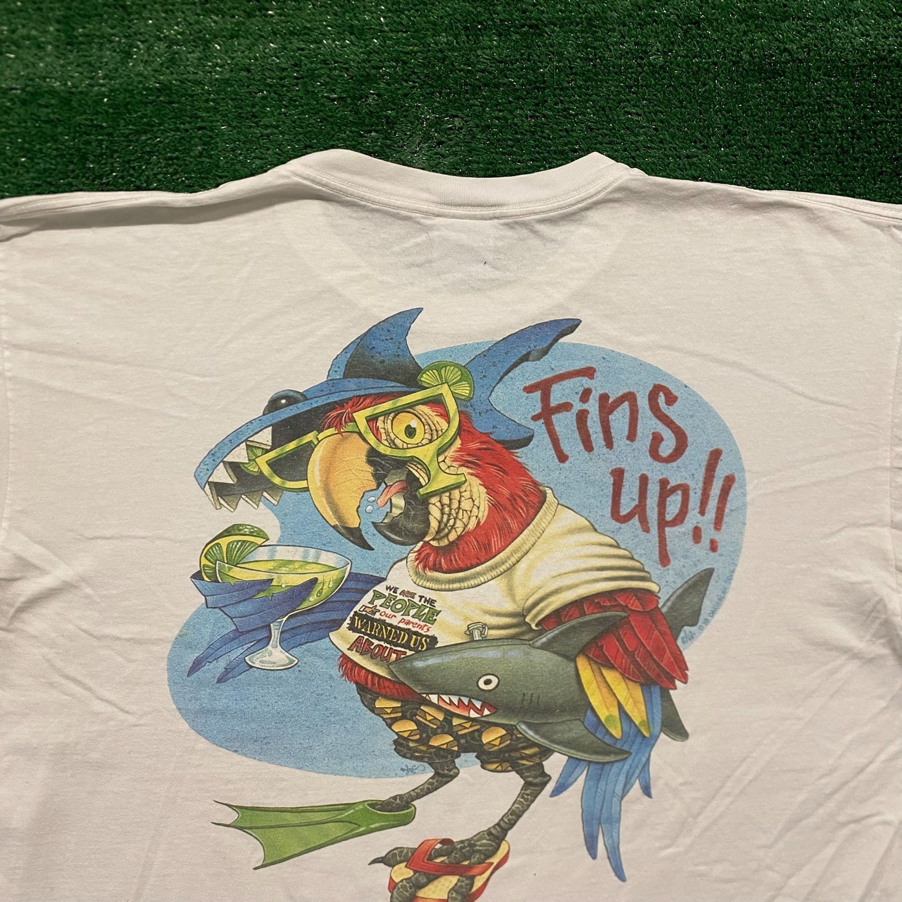 Band Tees Jimmy Buffett Margaritaville Crazy Parrot Vintage T-Shirt Size US XXL / EU 58 / 5 - 6 Thumbnail