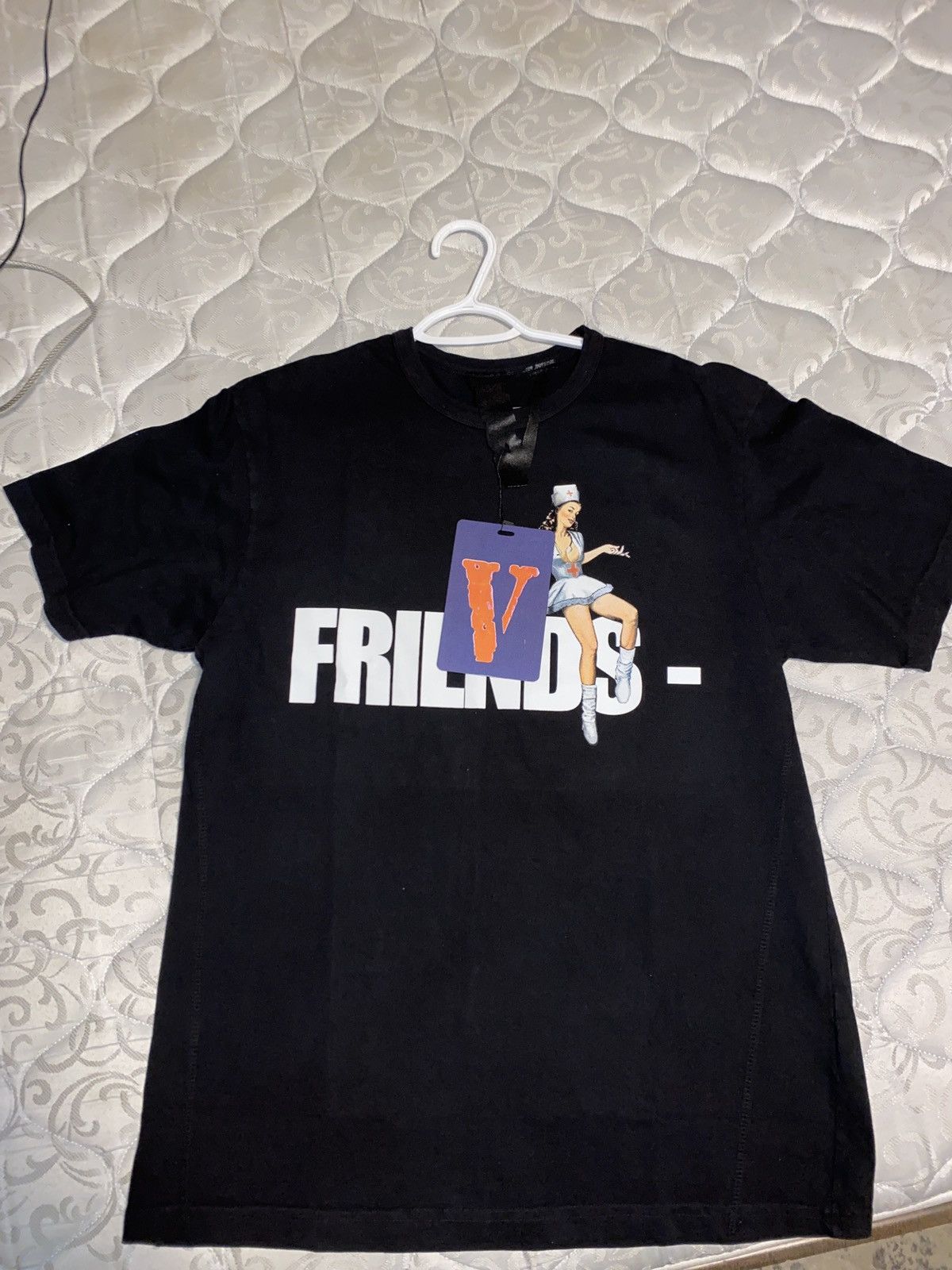 Vlone LA Exclusive Rhinestone Friends T-Shirt – Justin Reed
